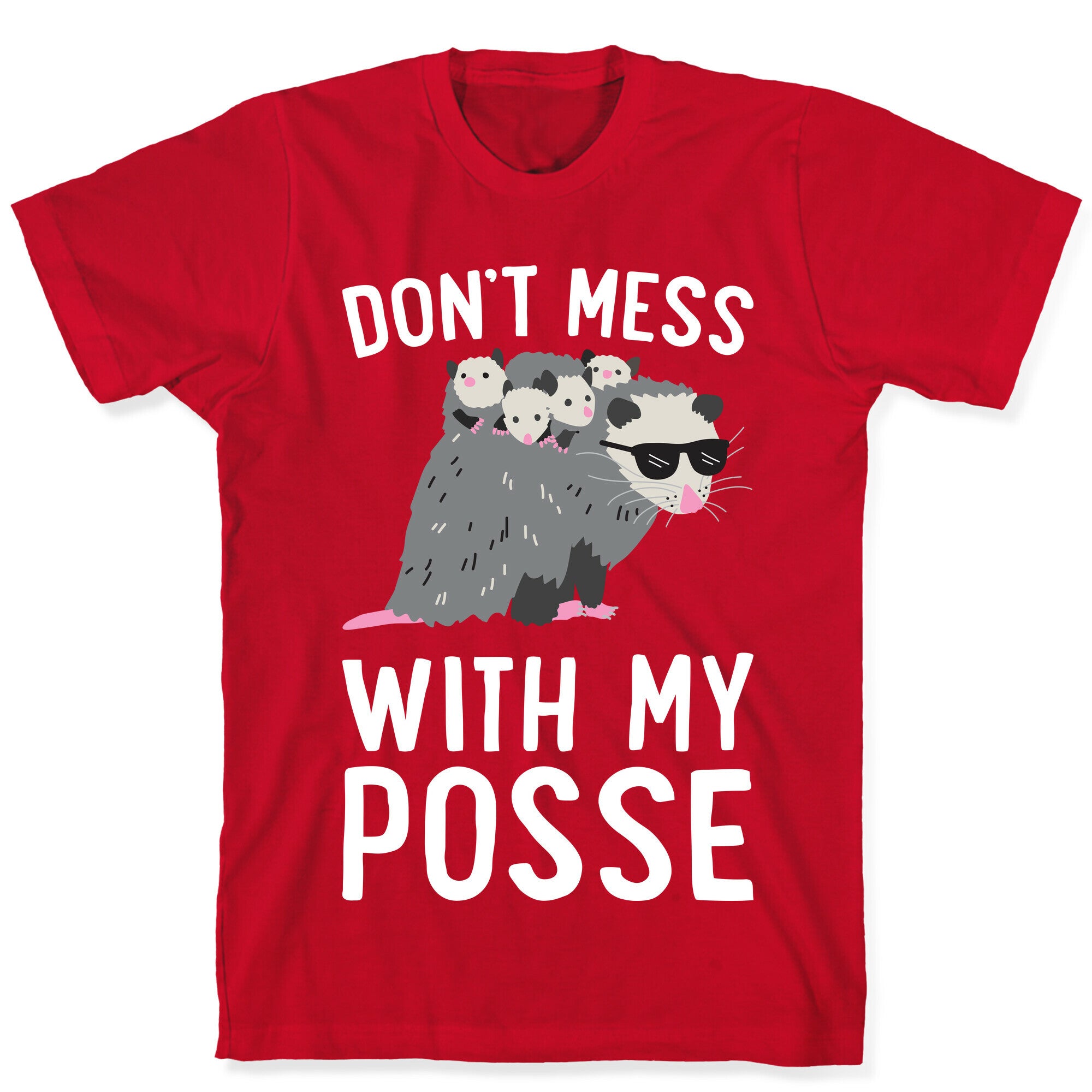 Don't Mess With My Posse Opossum T-Shirt