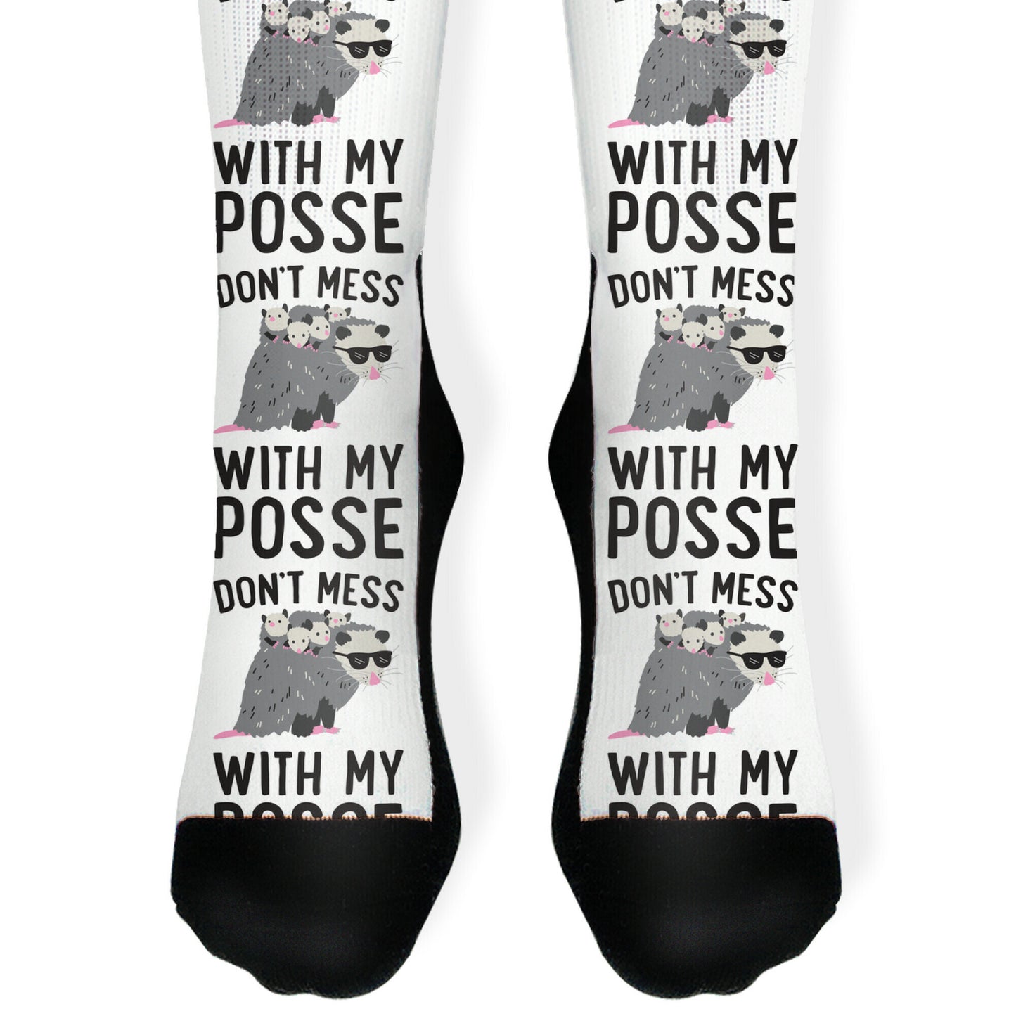 Don't Mess With My Posse Opossum Socks