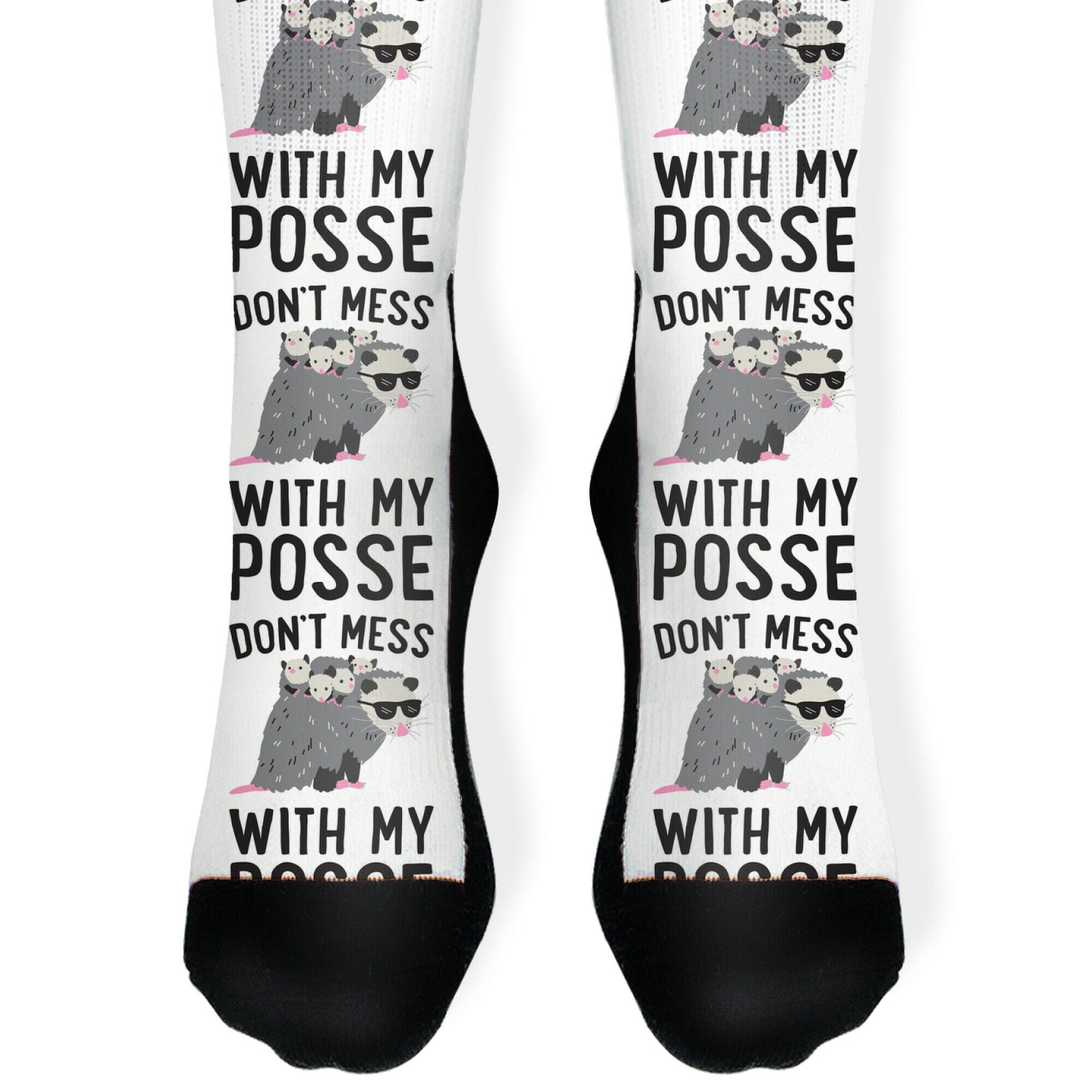 Don't Mess With My Posse Opossum Socks