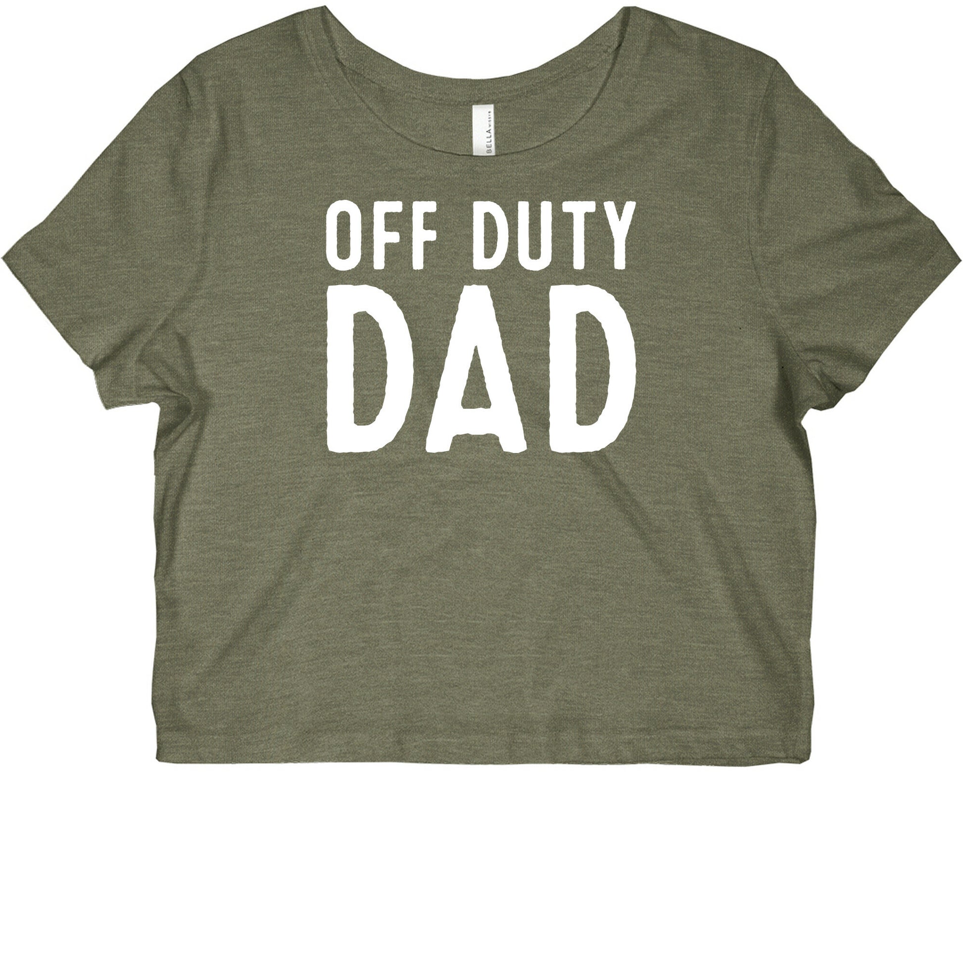 Off Duty Dad White Print Graphic Baby Tee