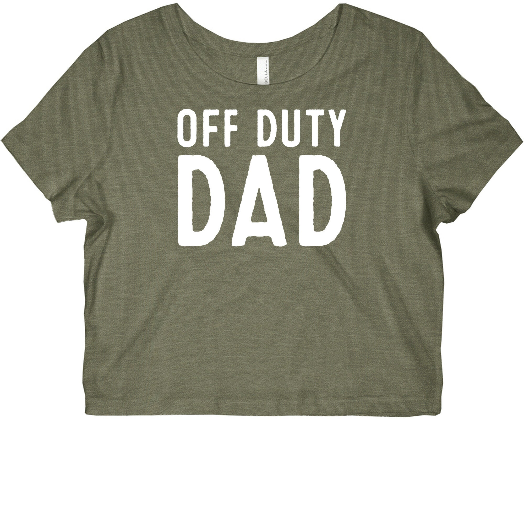 Off Duty Dad White Print Graphic Baby Tee