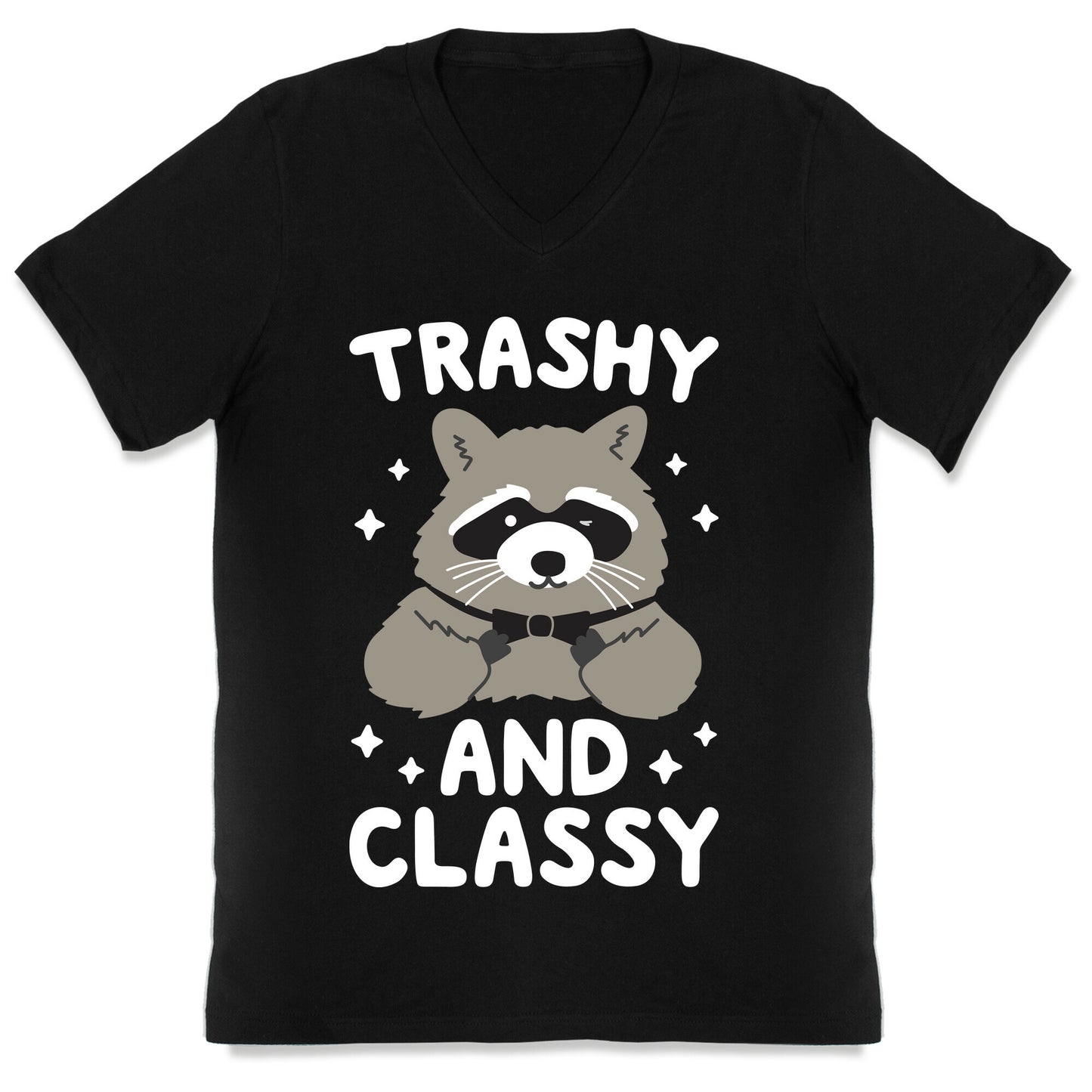 Trashy And Classy Raccoon V-Neck