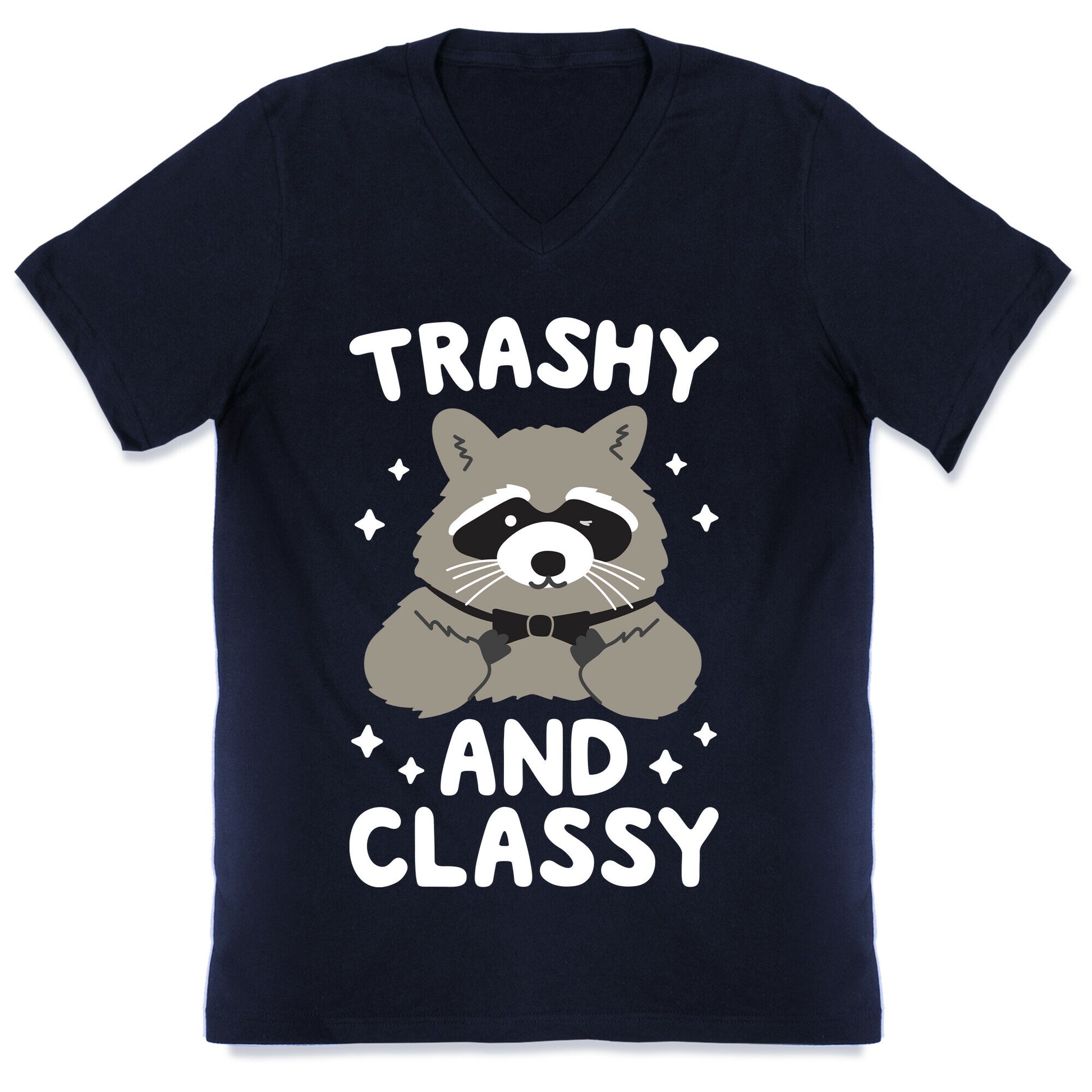 Trashy And Classy Raccoon V-Neck