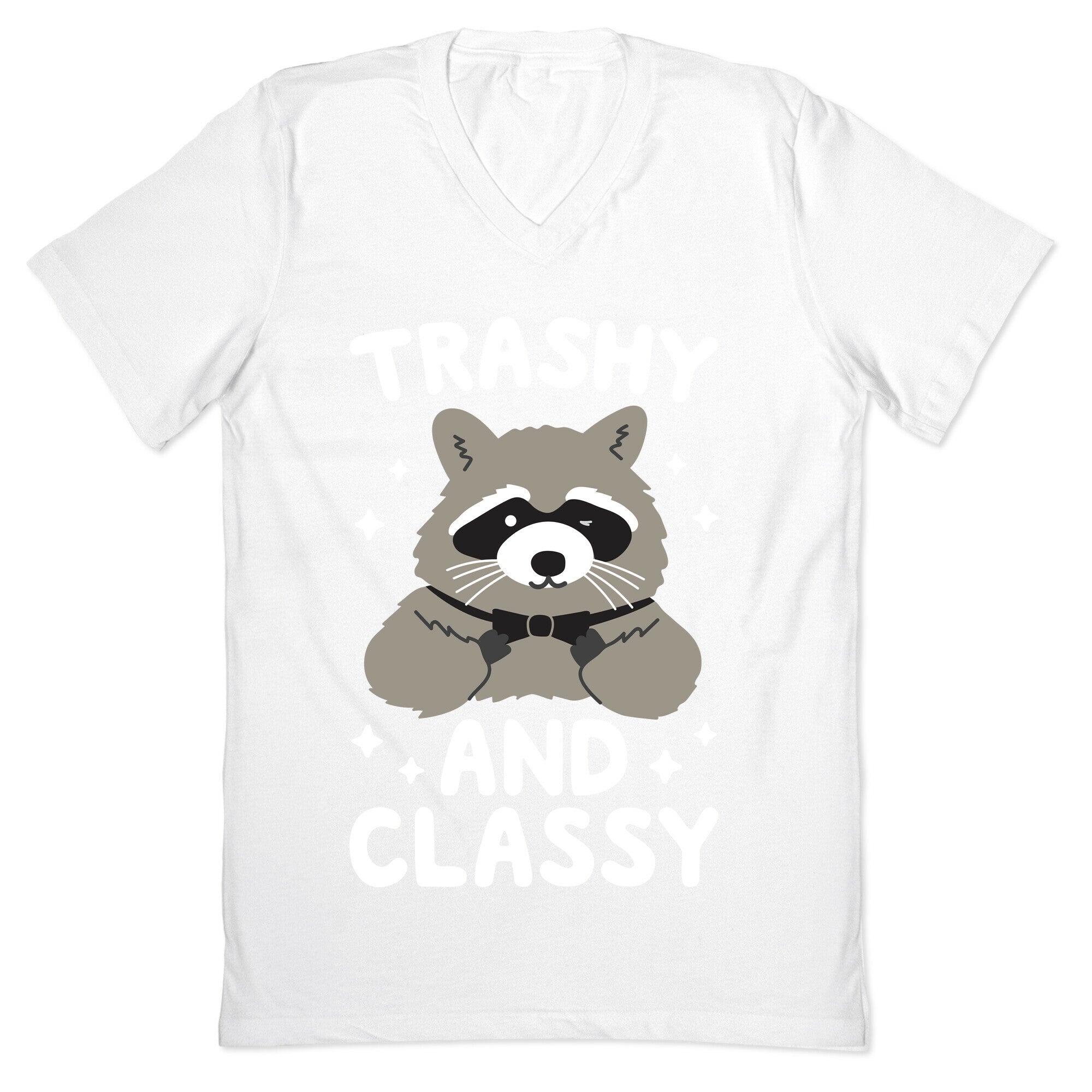 Trashy And Classy Raccoon V-Neck