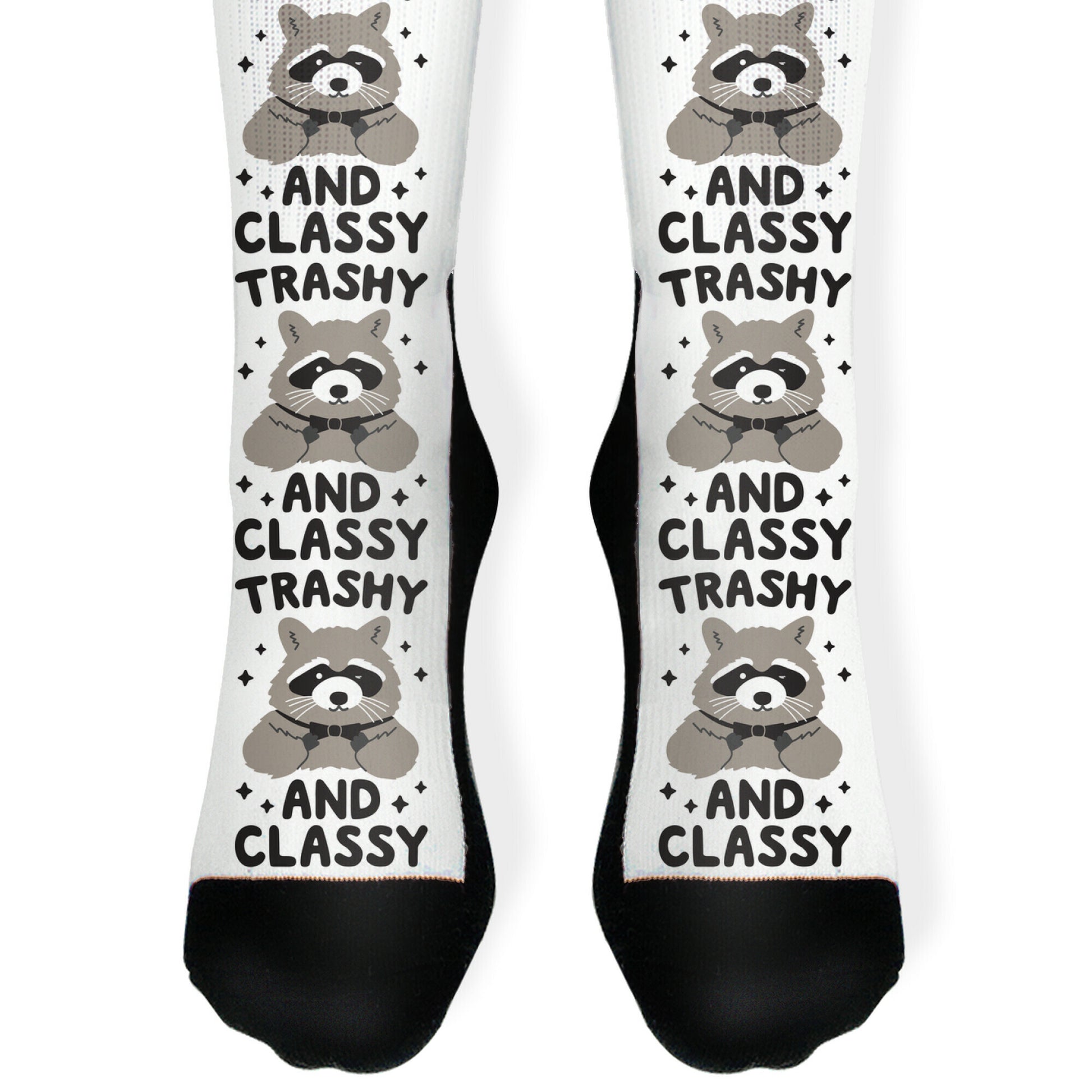 Trashy And Classy Raccoon Socks