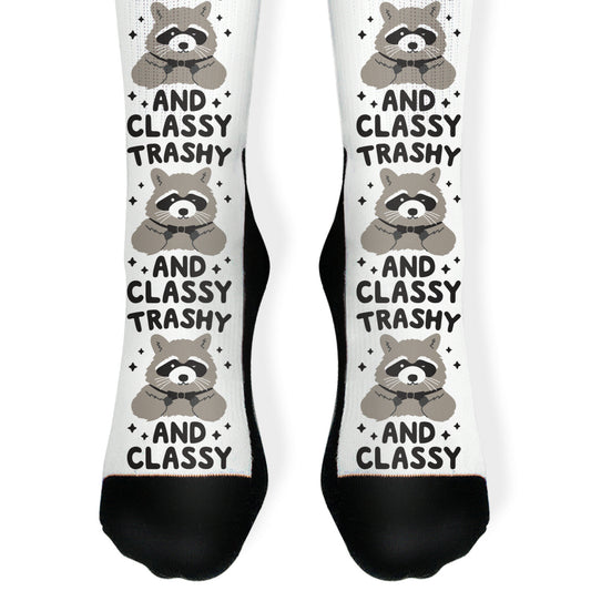 Trashy And Classy Raccoon Socks