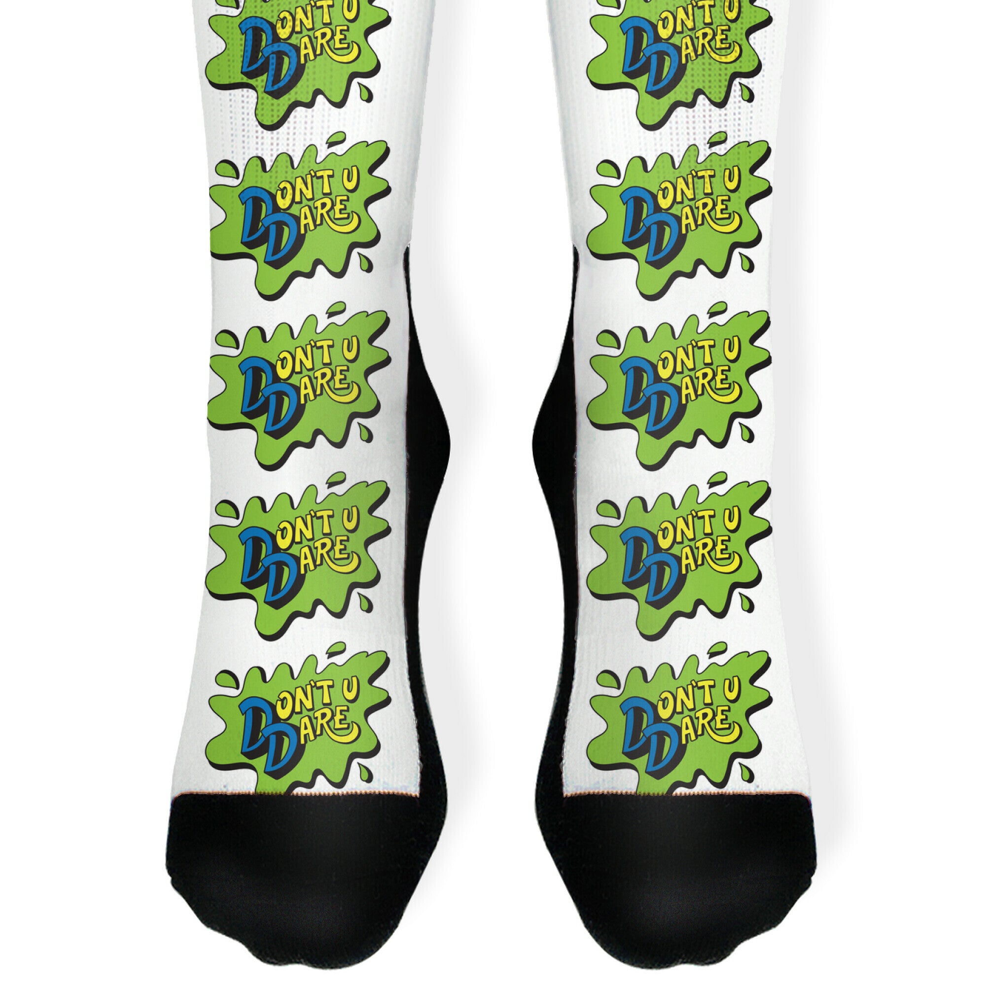 Don't U Dare 90s Parody Socks
