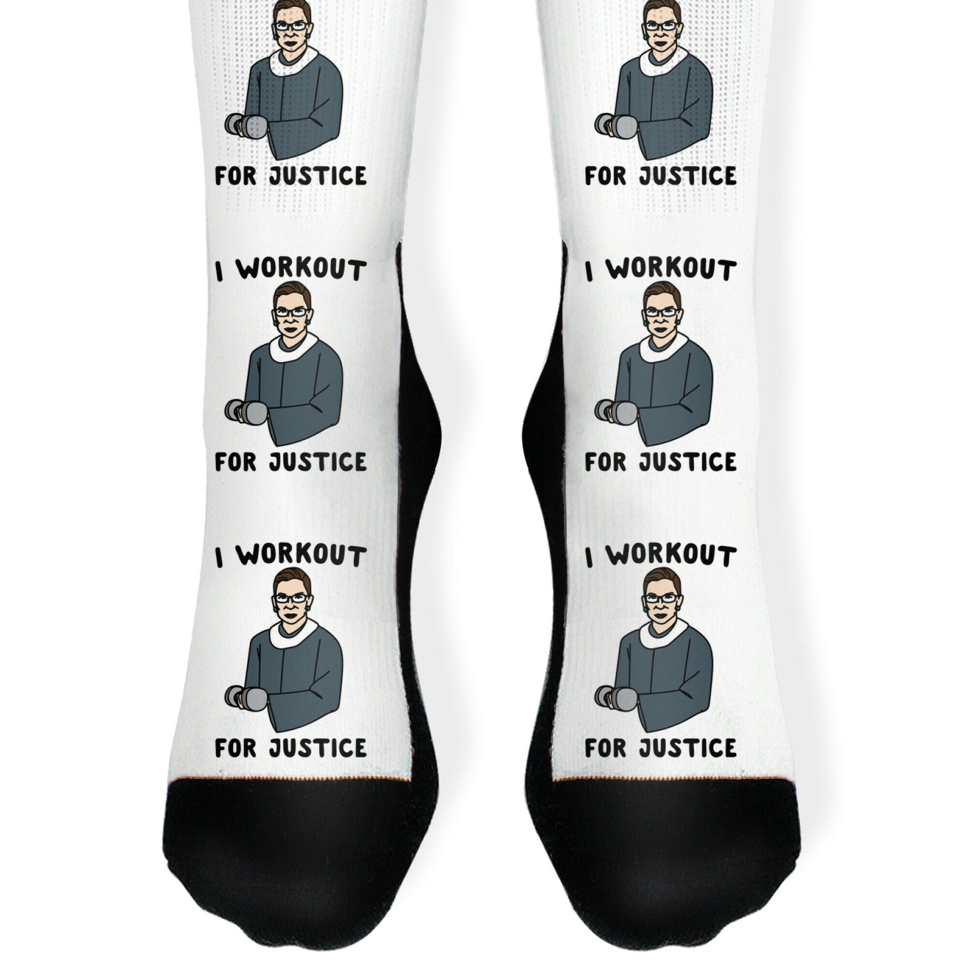 I Workout For Justice RBG Parody Socks