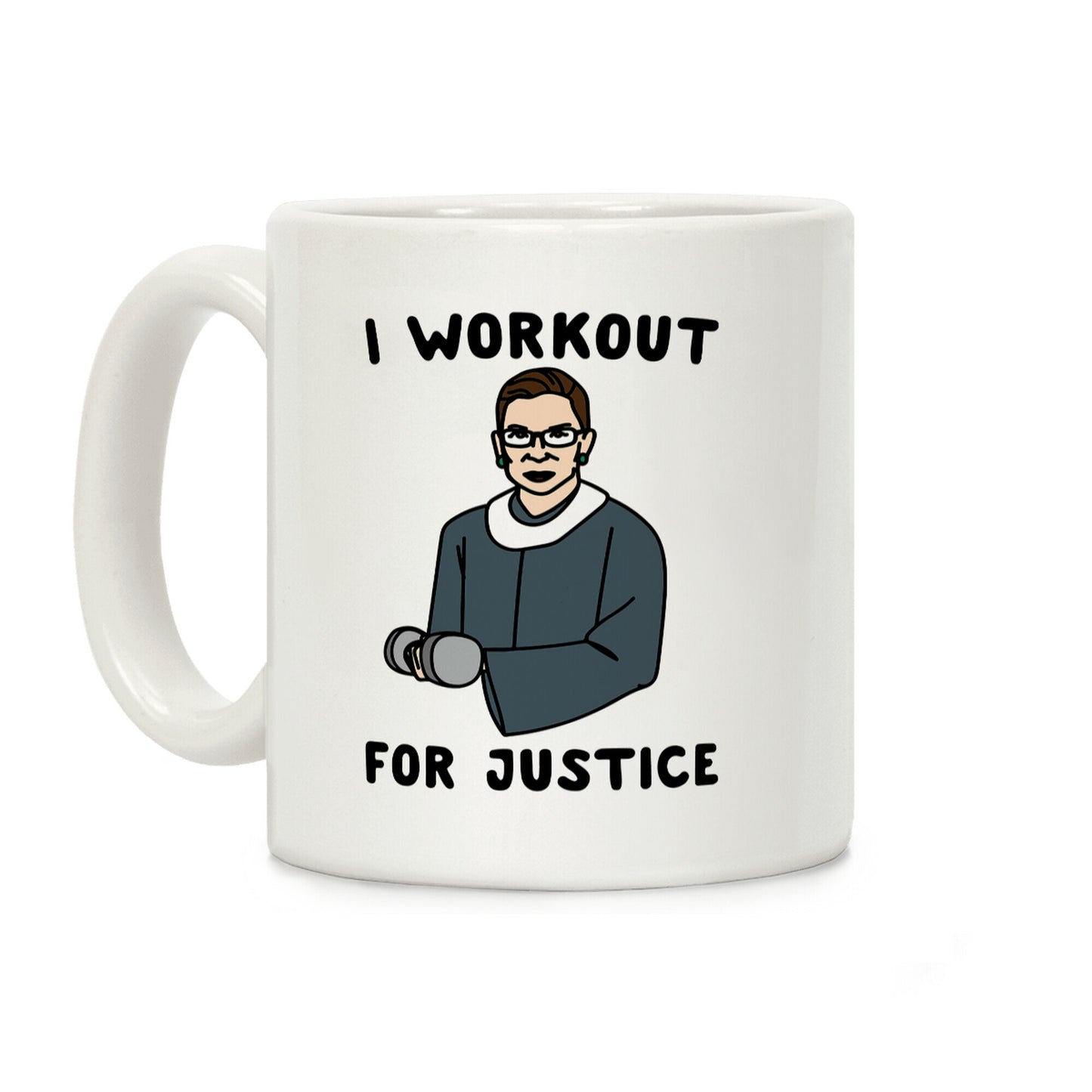 I Workout For Justice RBG Parody Coffee Mug