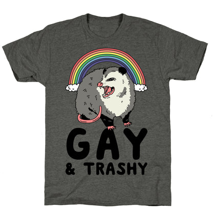 Gay and Trashy Possum Unisex Triblend Tee