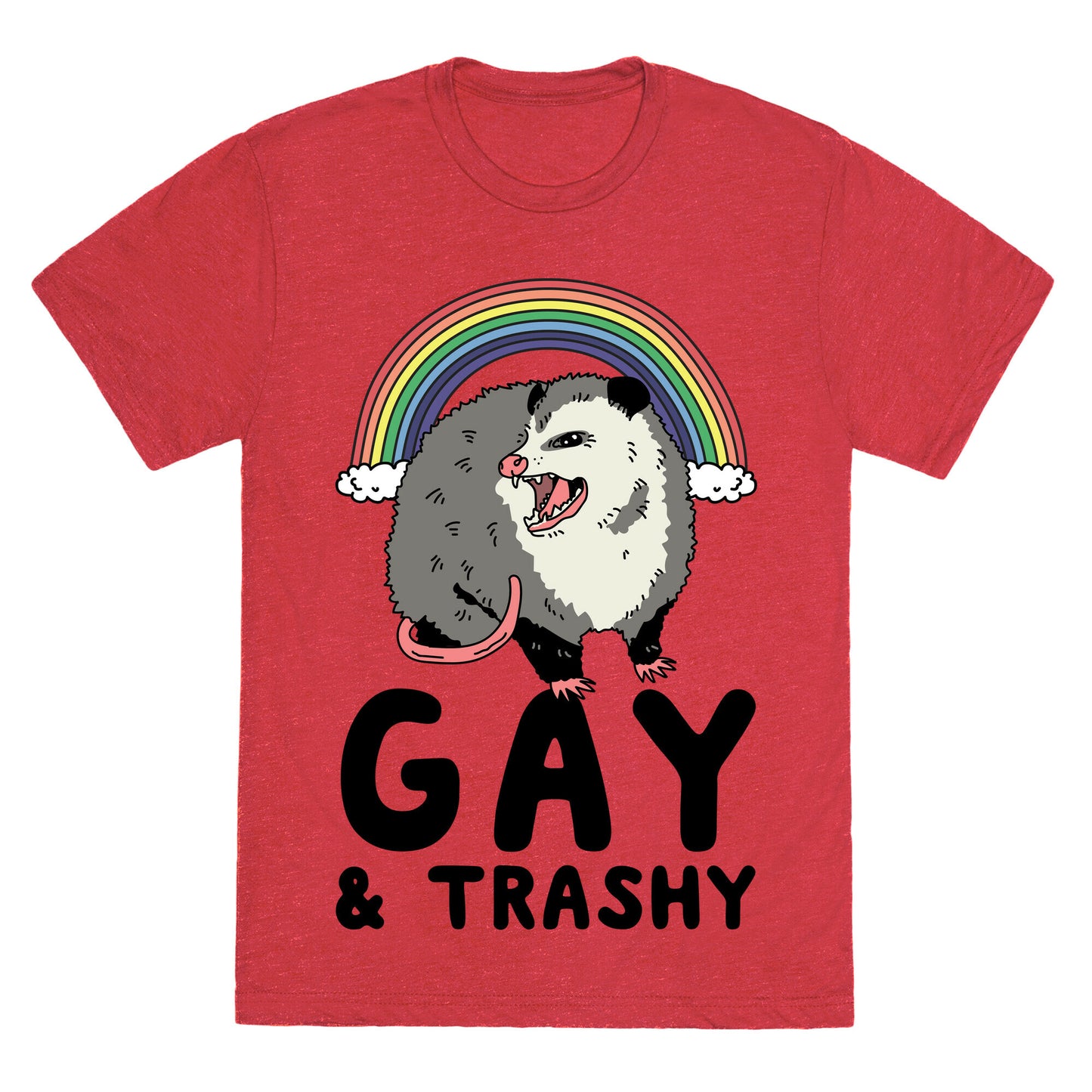 Gay and Trashy Possum Unisex Triblend Tee