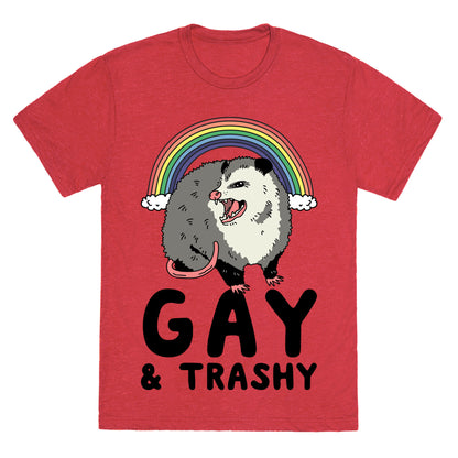 Gay and Trashy Possum Unisex Triblend Tee
