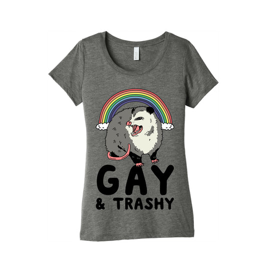 Gay and Trashy Possum Women's Triblend Tee