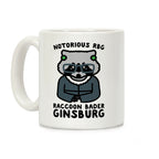 Notorious RBG Raccoon Bader Ginsburg Parody Coffee Mug