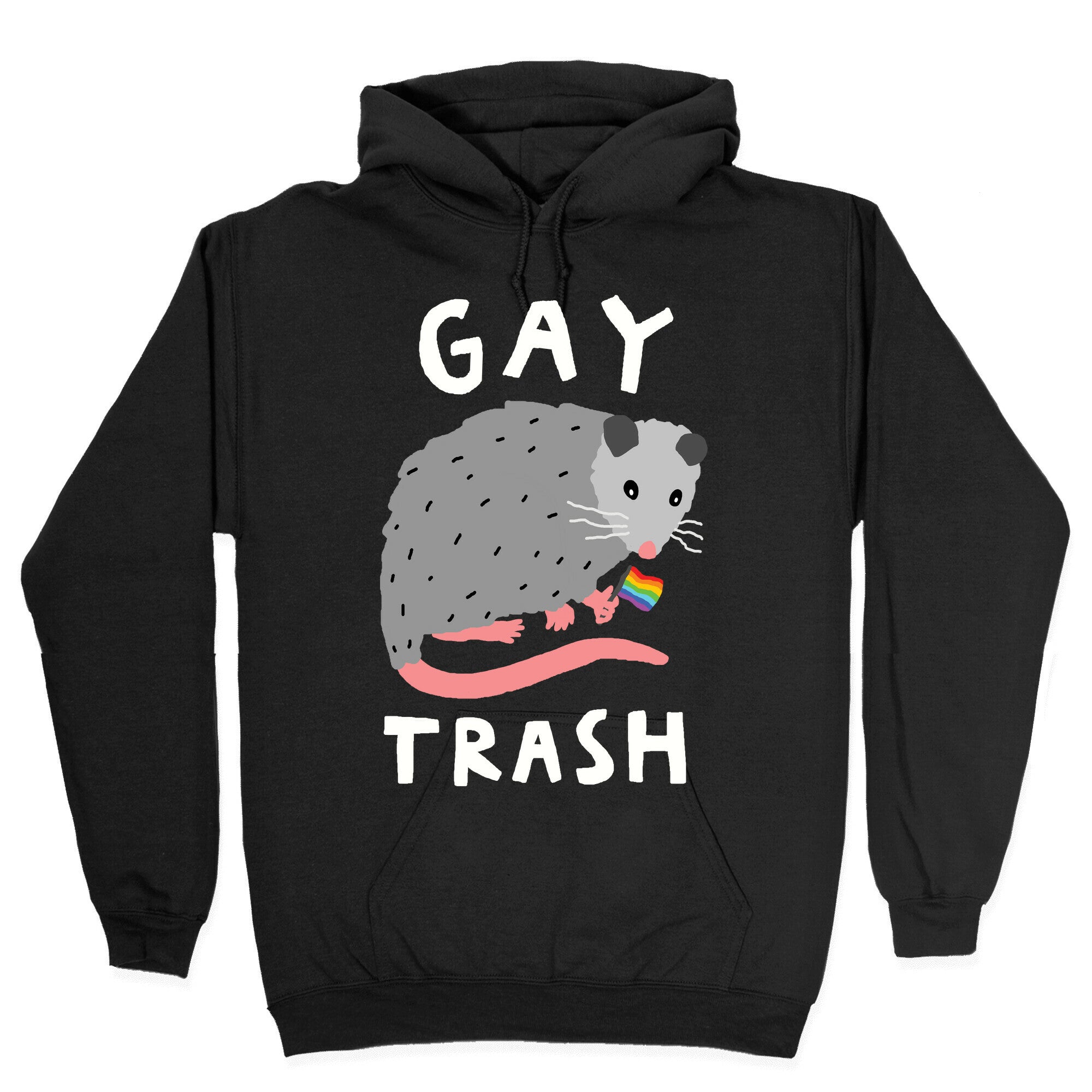Gay Trash Opossum Hoodie