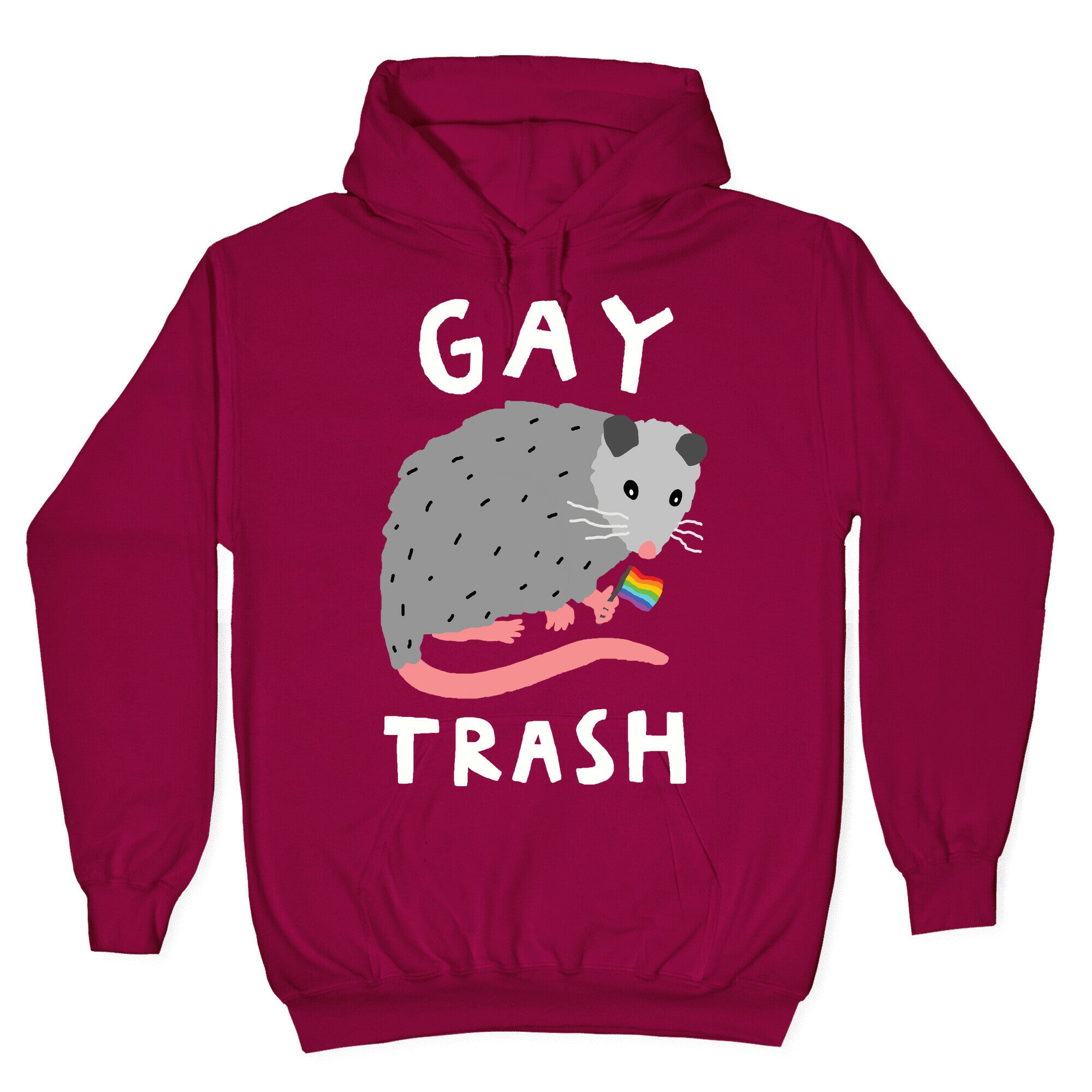 Gay Trash Opossum Hoodie