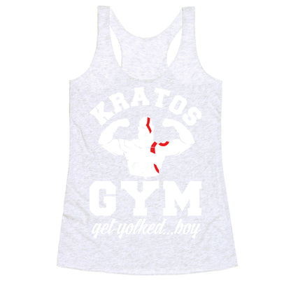 Kratos Gym Get Yolked Boy Racerback Tank