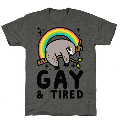 Gay and Tired Sloth Unisex Triblend Tee
