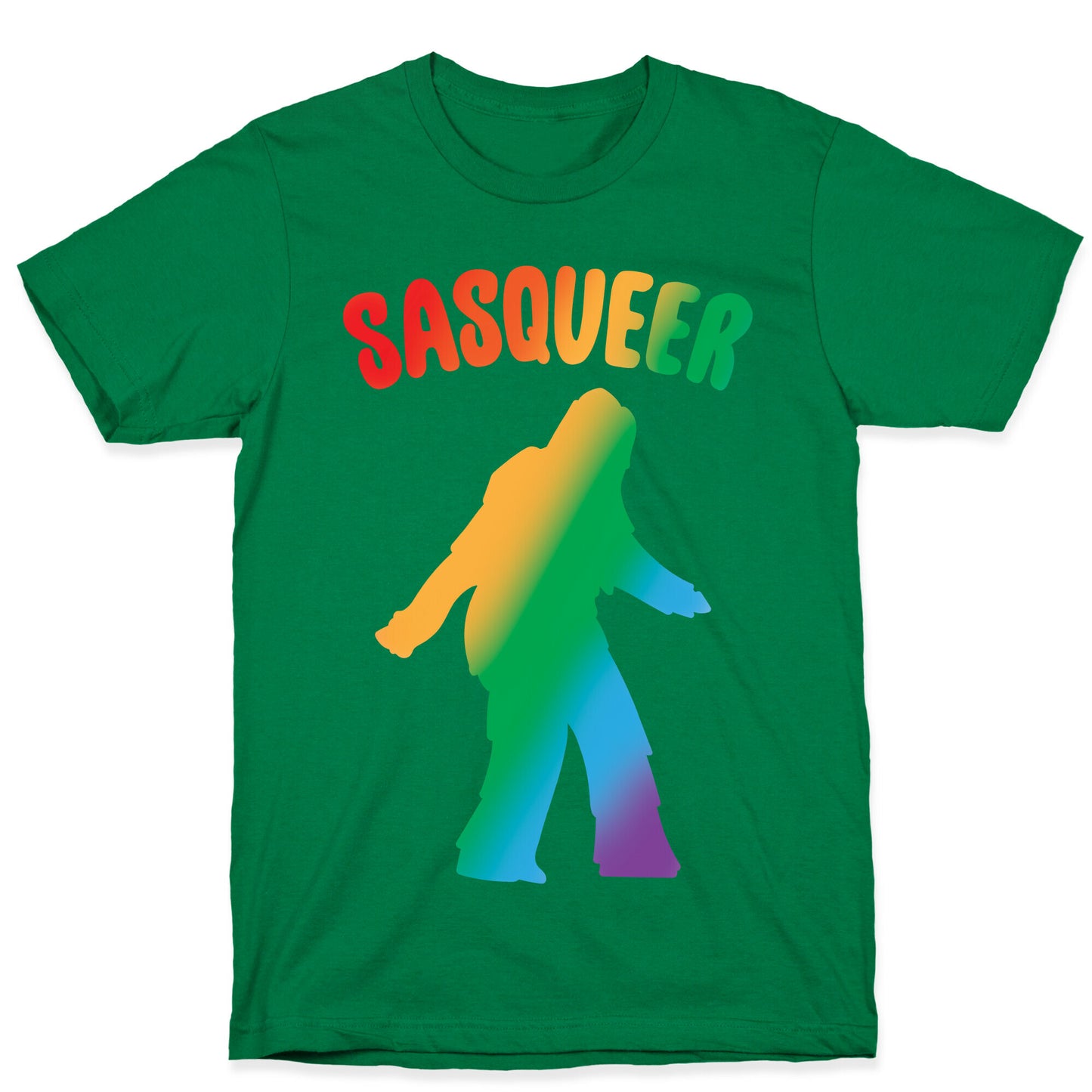 Sasqueer Parody White Print T-Shirt