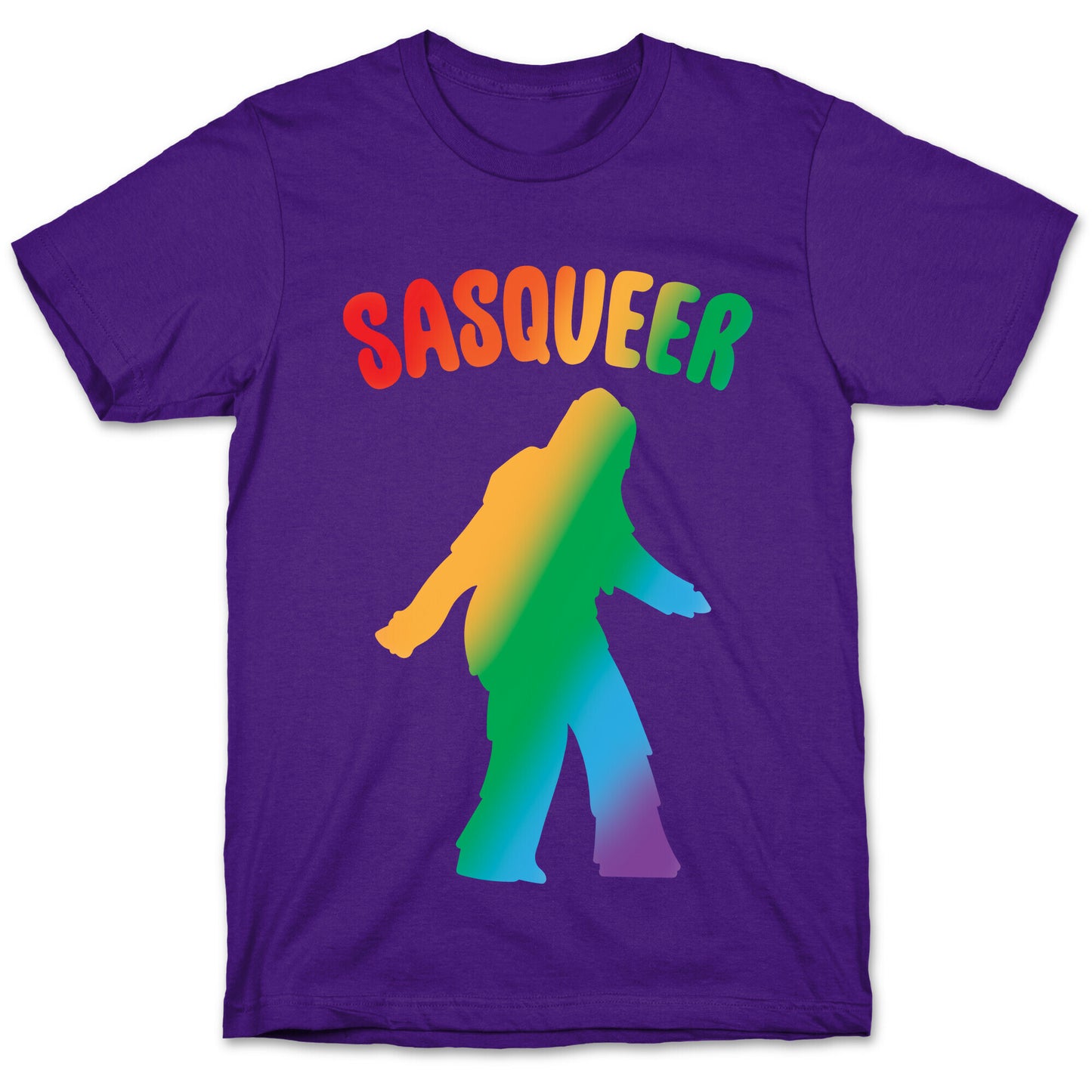 Sasqueer Parody White Print T-Shirt