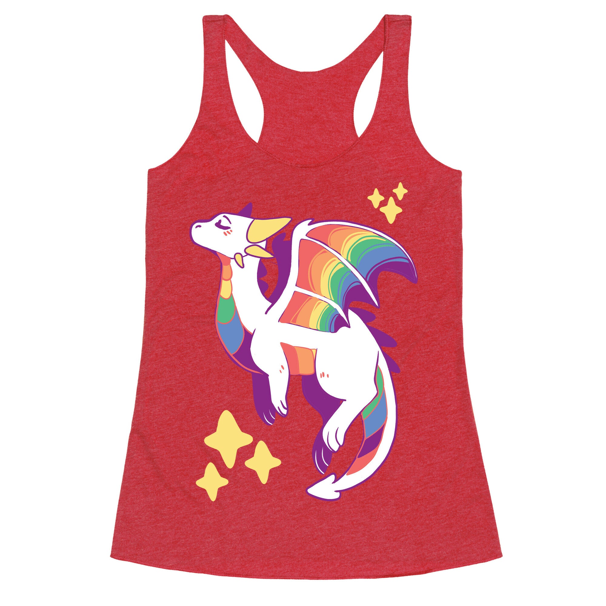 Gay Pride Dragon Racerback Tank