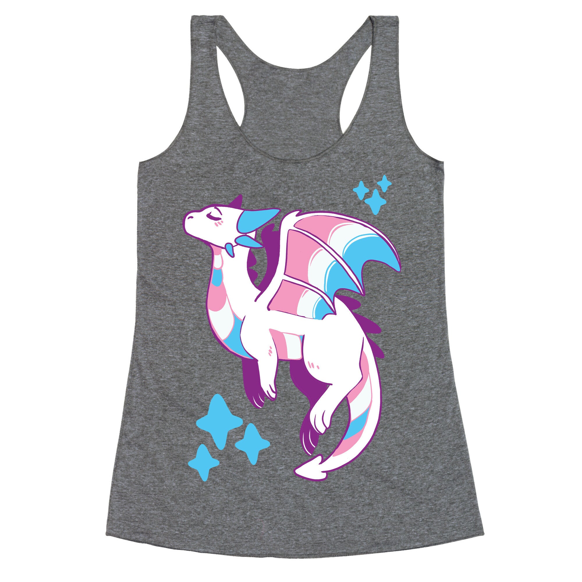 Trans Pride Dragon Racerback Tank