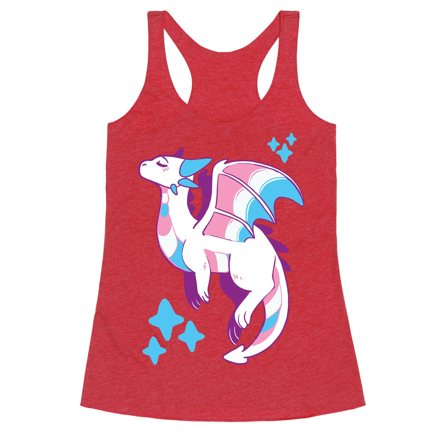 Trans Pride Dragon Racerback Tank