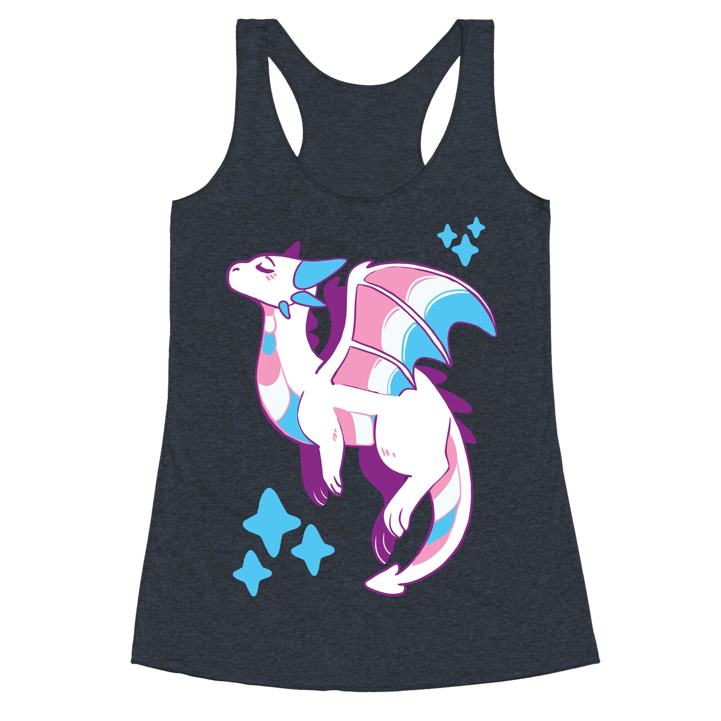 Trans Pride Dragon Racerback Tank