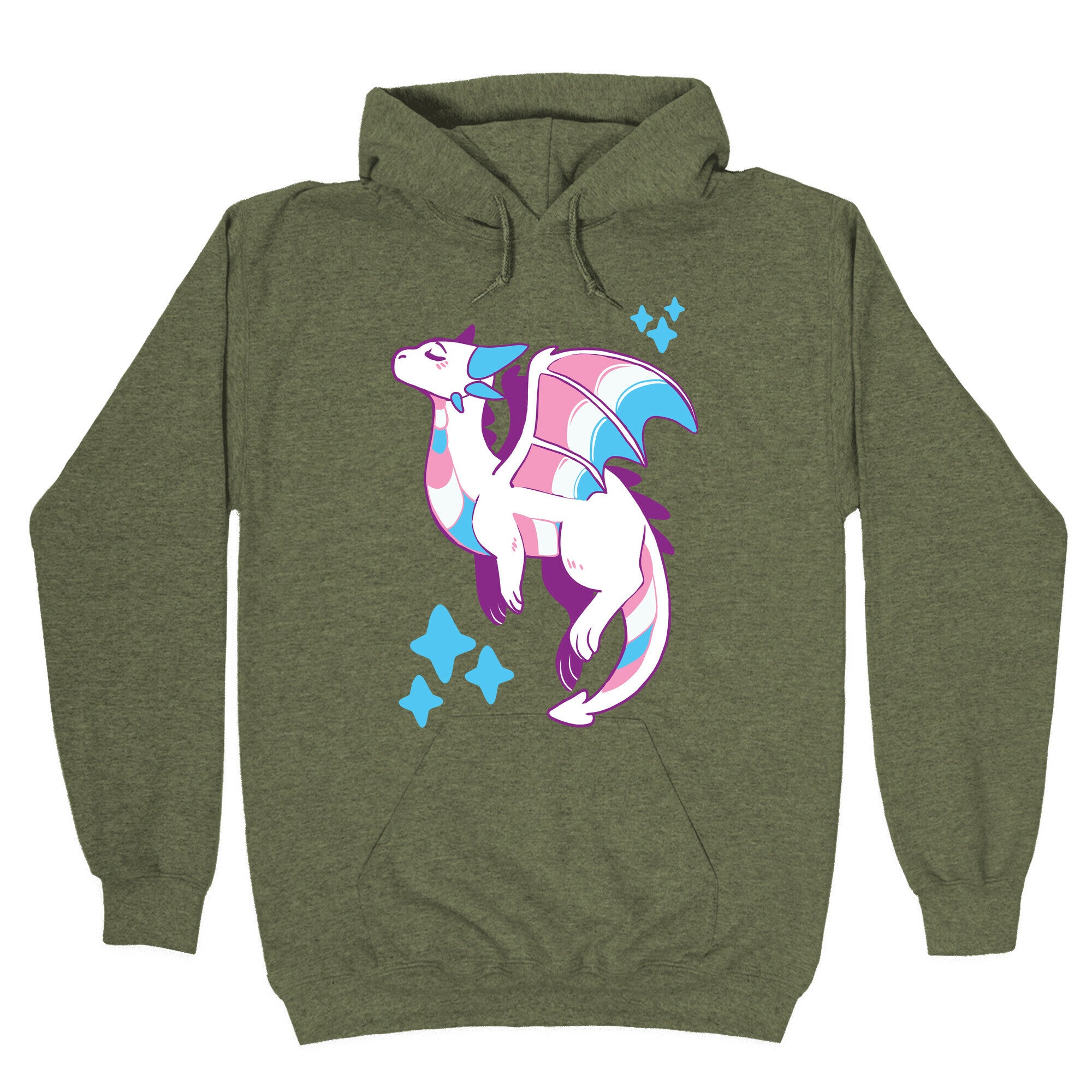 Trans Pride Dragon Hoodie