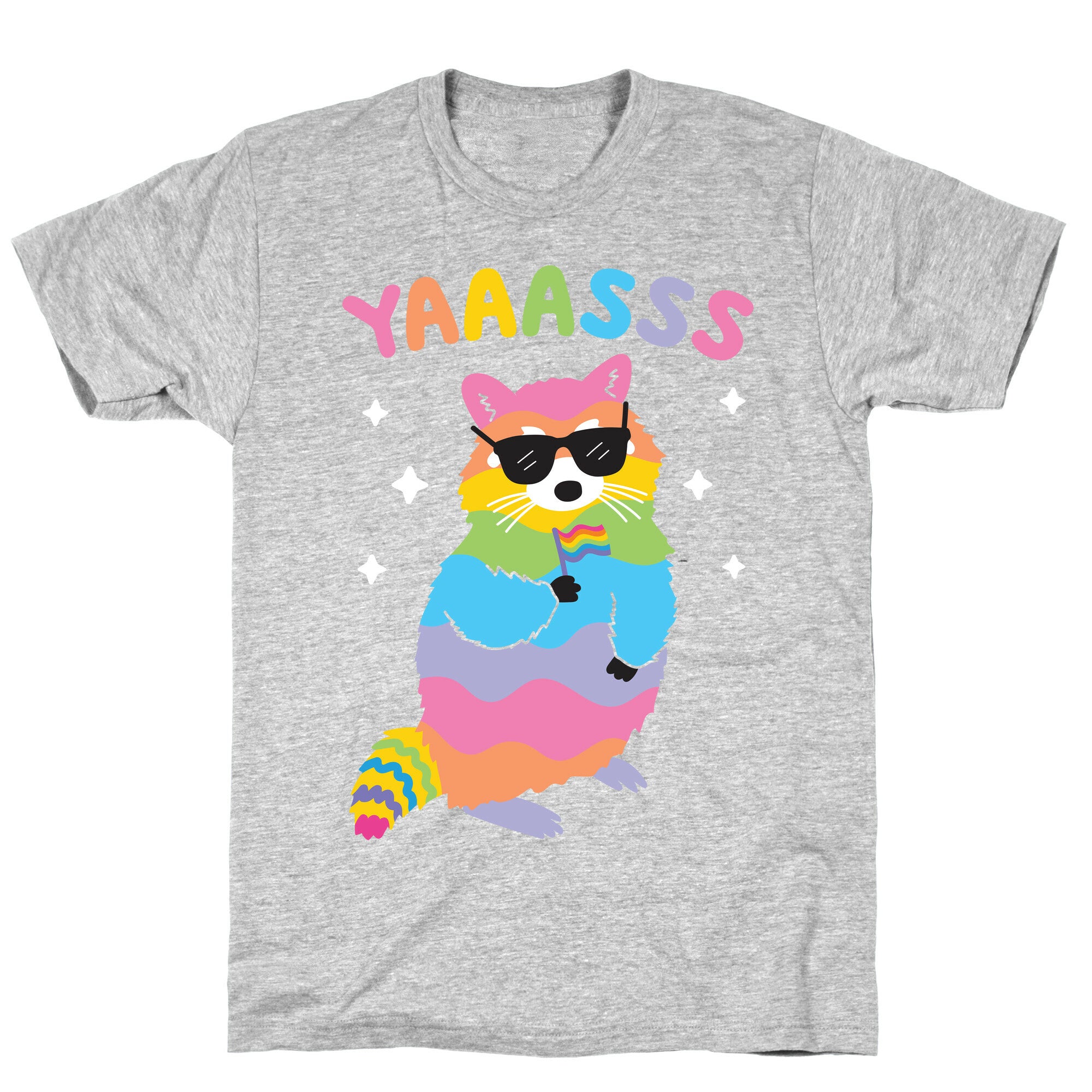 Yas Rainbow Raccoon T-Shirt