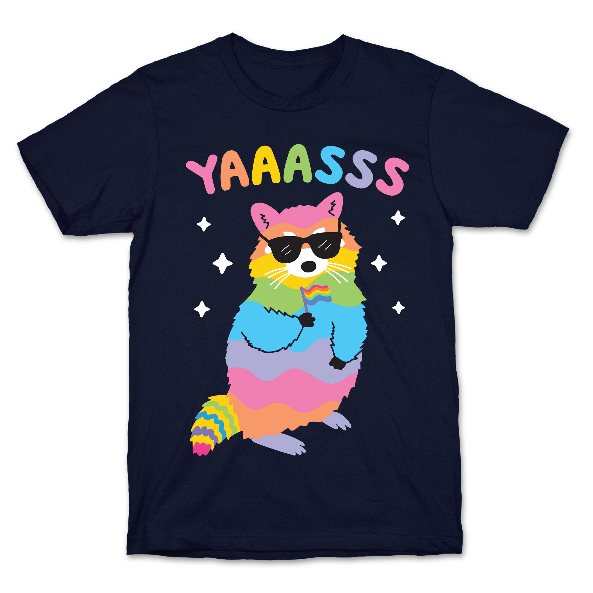 Yas Rainbow Raccoon T-Shirt