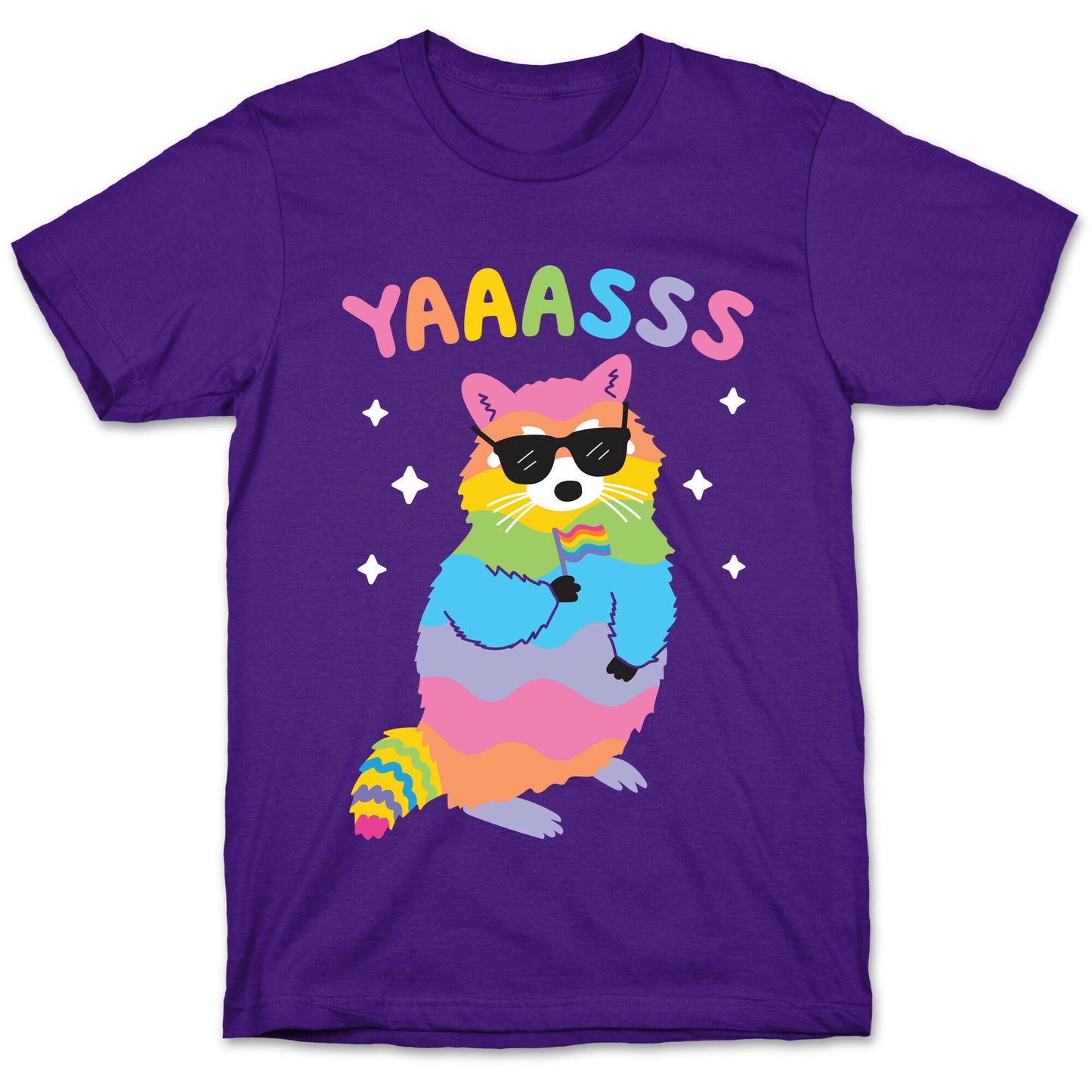 Yas Rainbow Raccoon T-Shirt