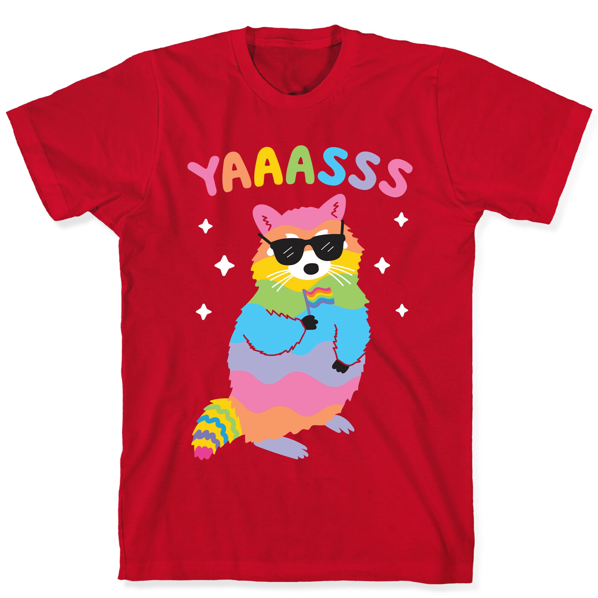 Yas Rainbow Raccoon T-Shirt