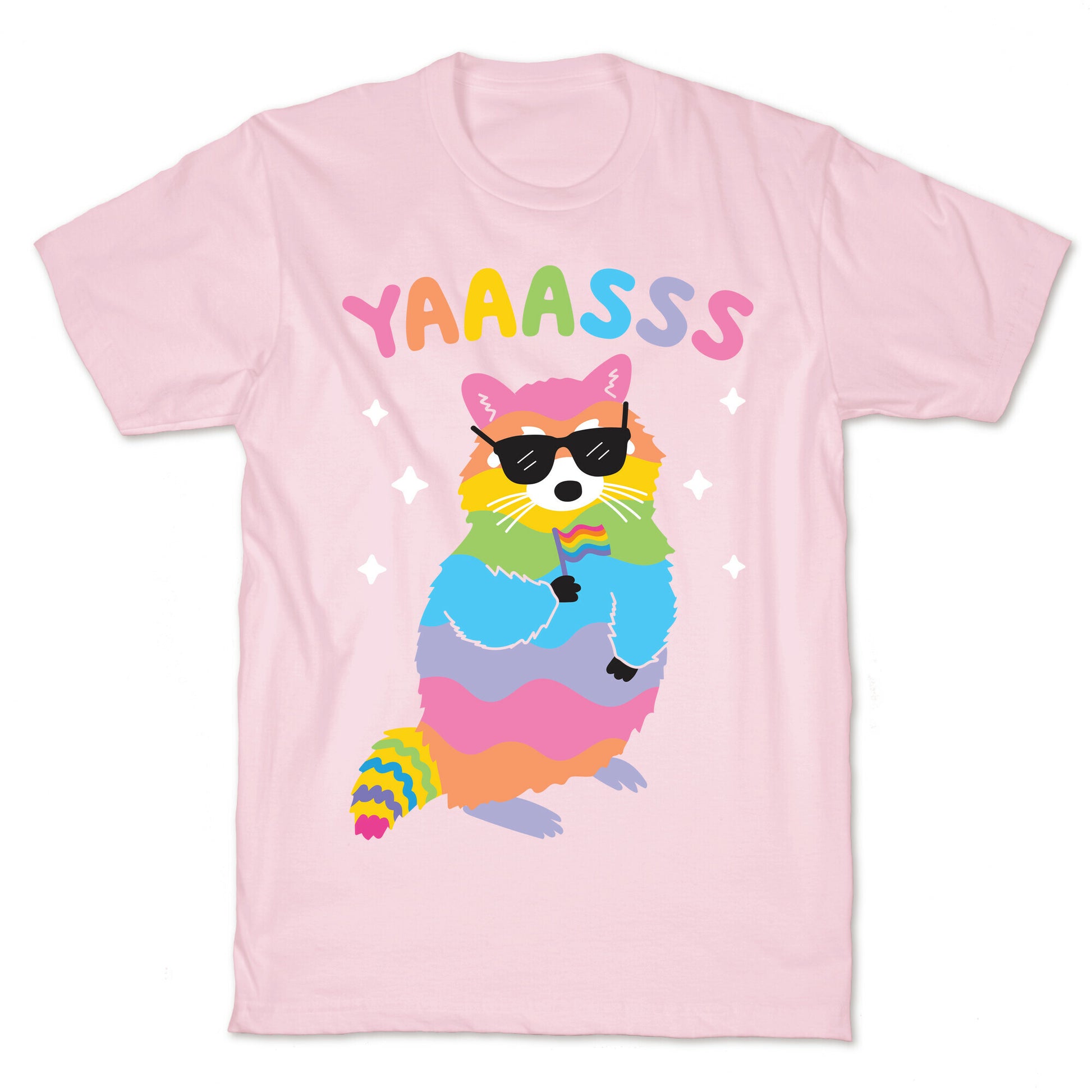 Yas Rainbow Raccoon T-Shirt