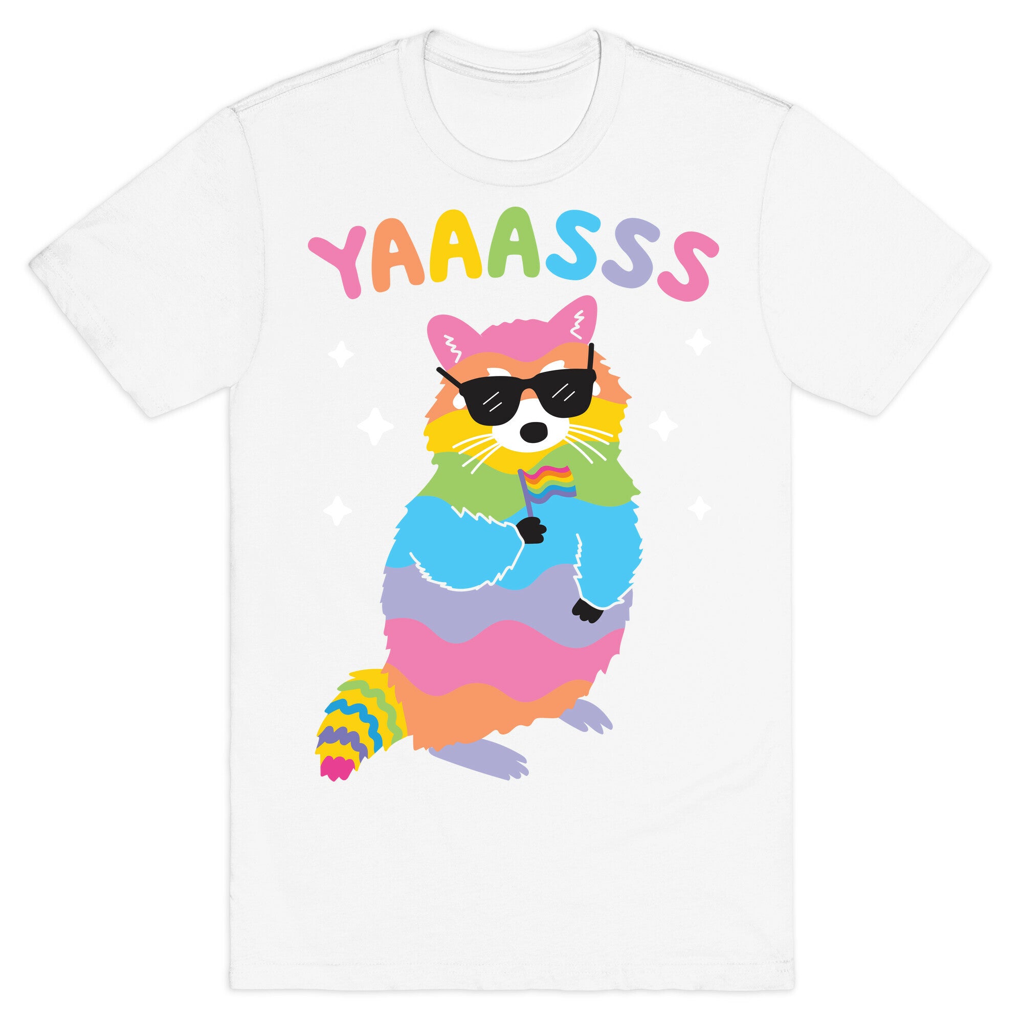 Yas Rainbow Raccoon T-Shirt