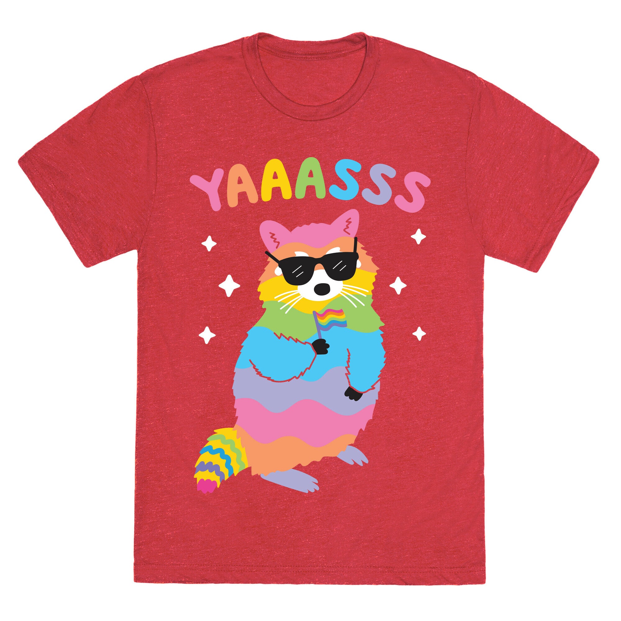 Yas Rainbow Raccoon Unisex Triblend Tee