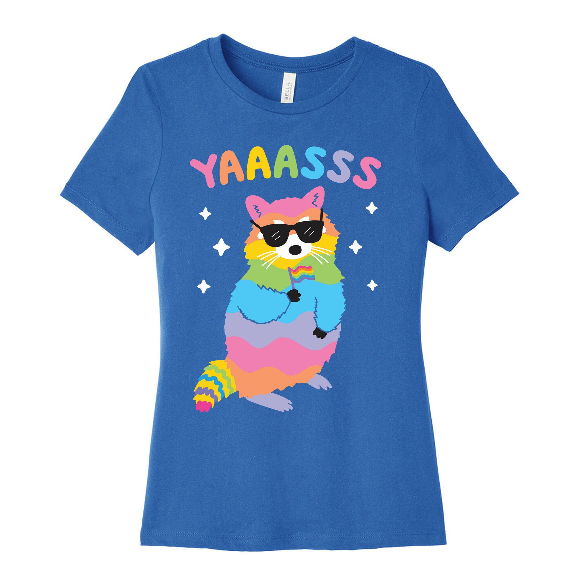 Yas Rainbow Raccoon Women's Cotton Tee