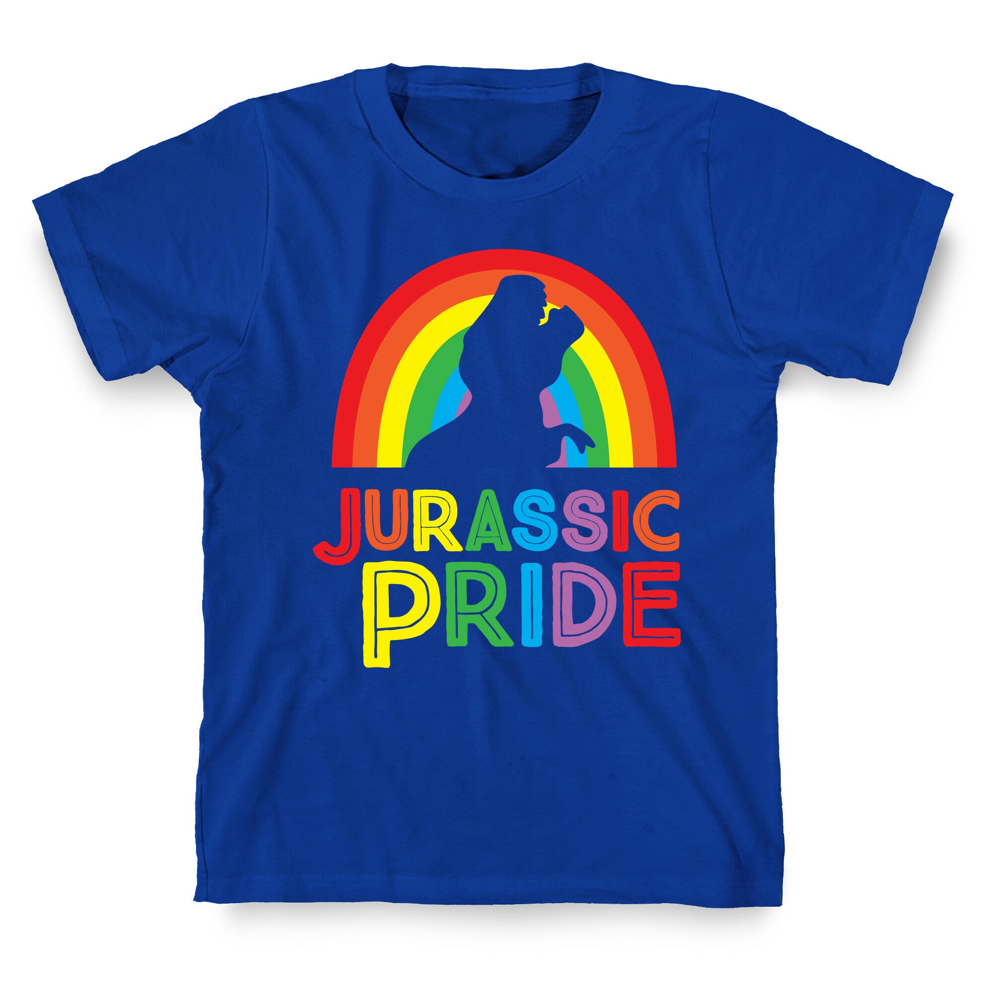 Jurassic Pride Parody White Print  T-Shirt