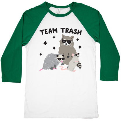 Team Trash Opossum Raccoon Rat Baseball Tee