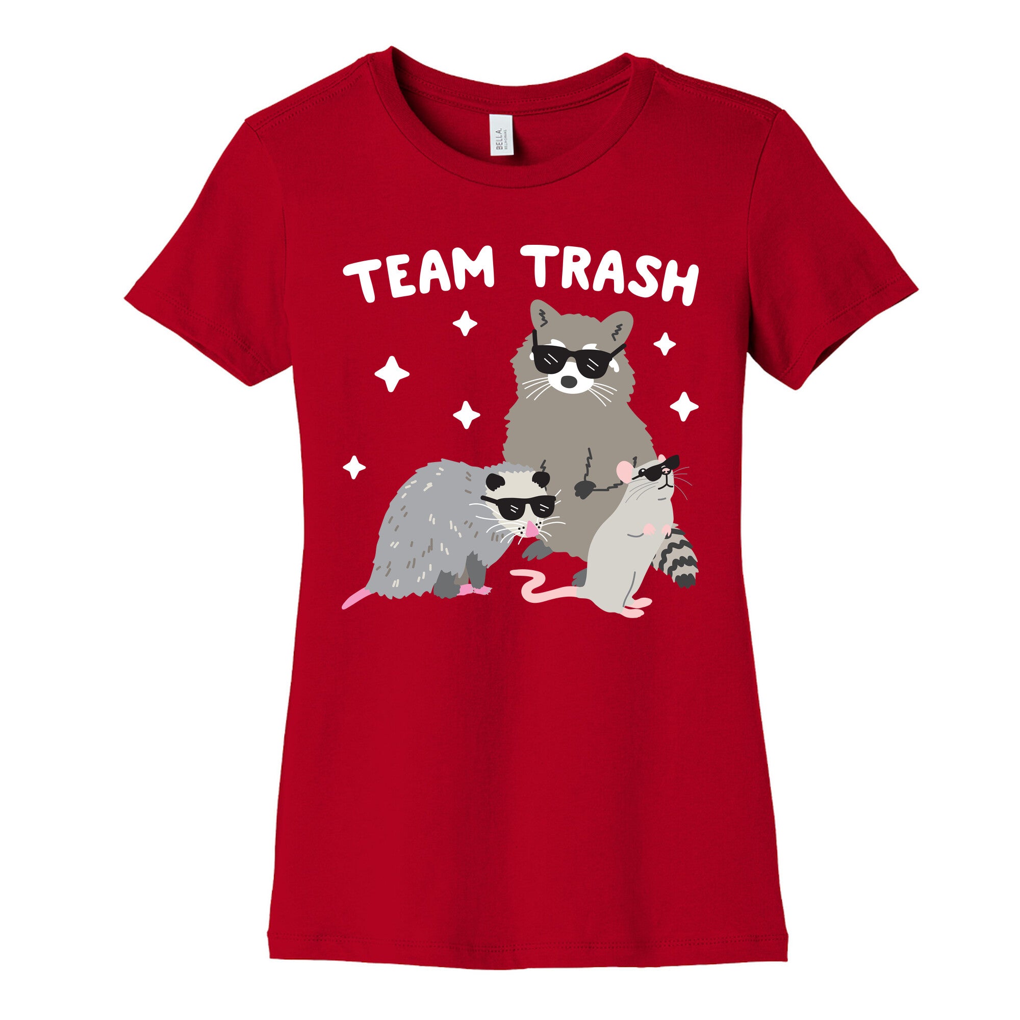 Team Trash Opossum Raccoon Rat Women's Cotton Tee