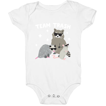 Team Trash Opossum Raccoon Rat Baby One Piece