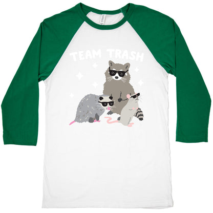 Team Trash Opossum Raccoon Rat Baseball Tee