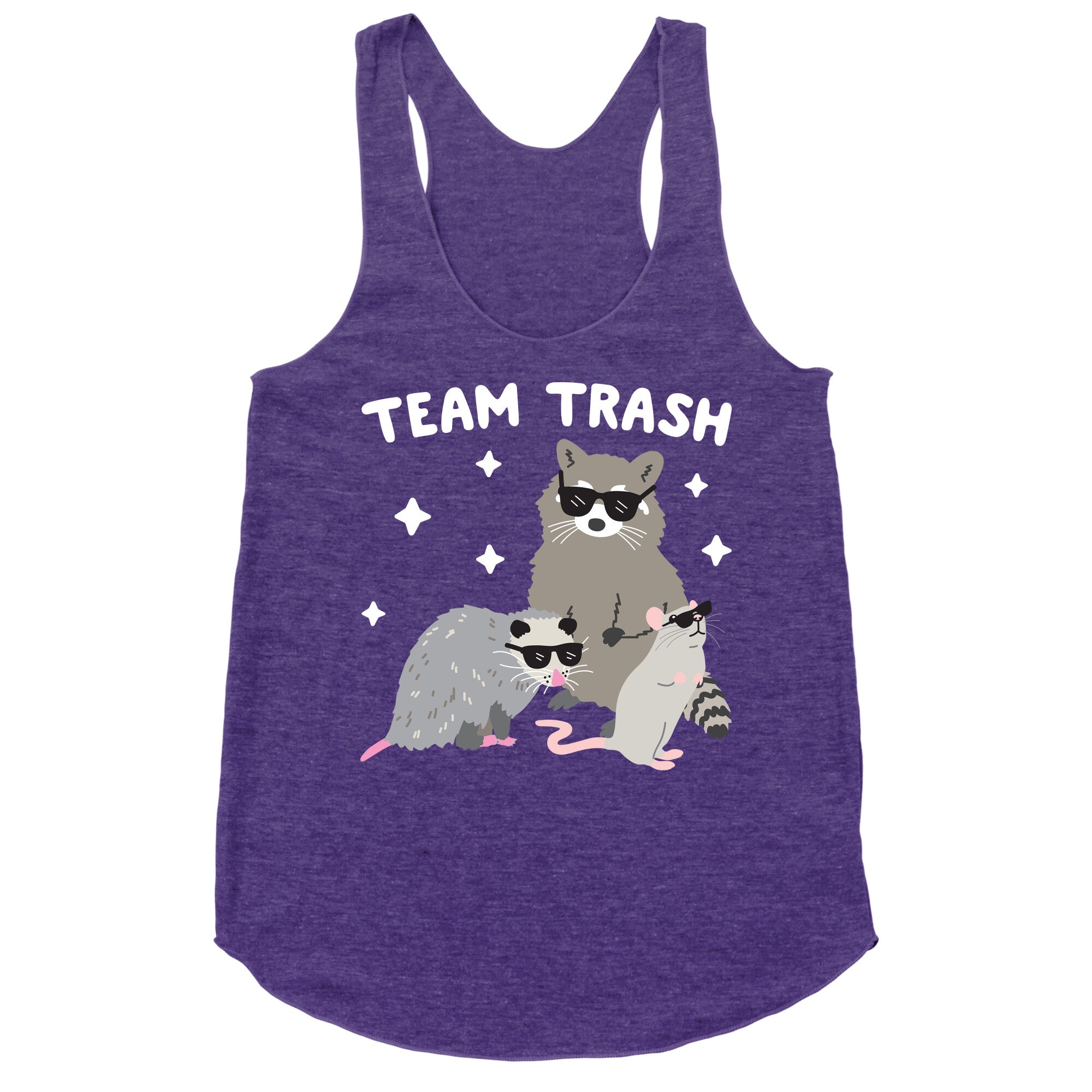 Team Trash Opossum Raccoon Rat Racerback Tank