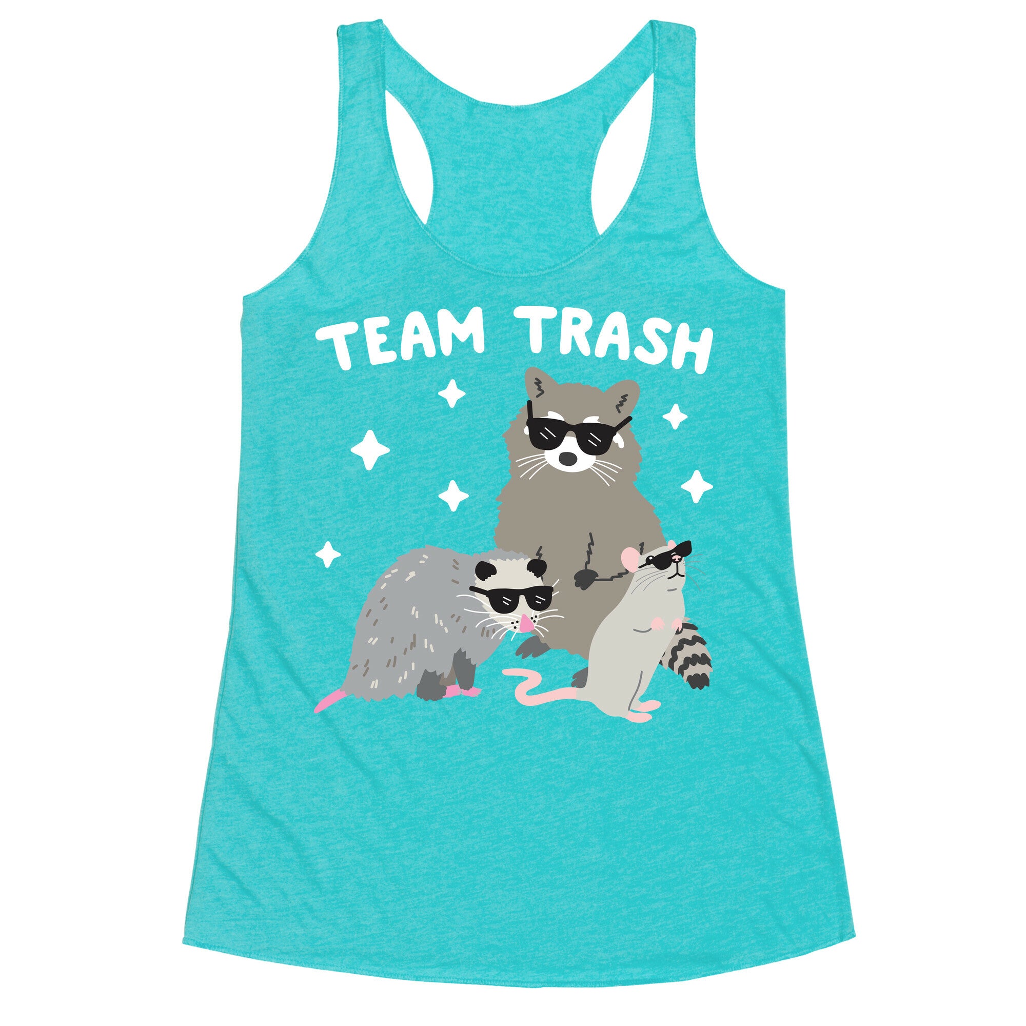 Team Trash Opossum Raccoon Rat Racerback Tank