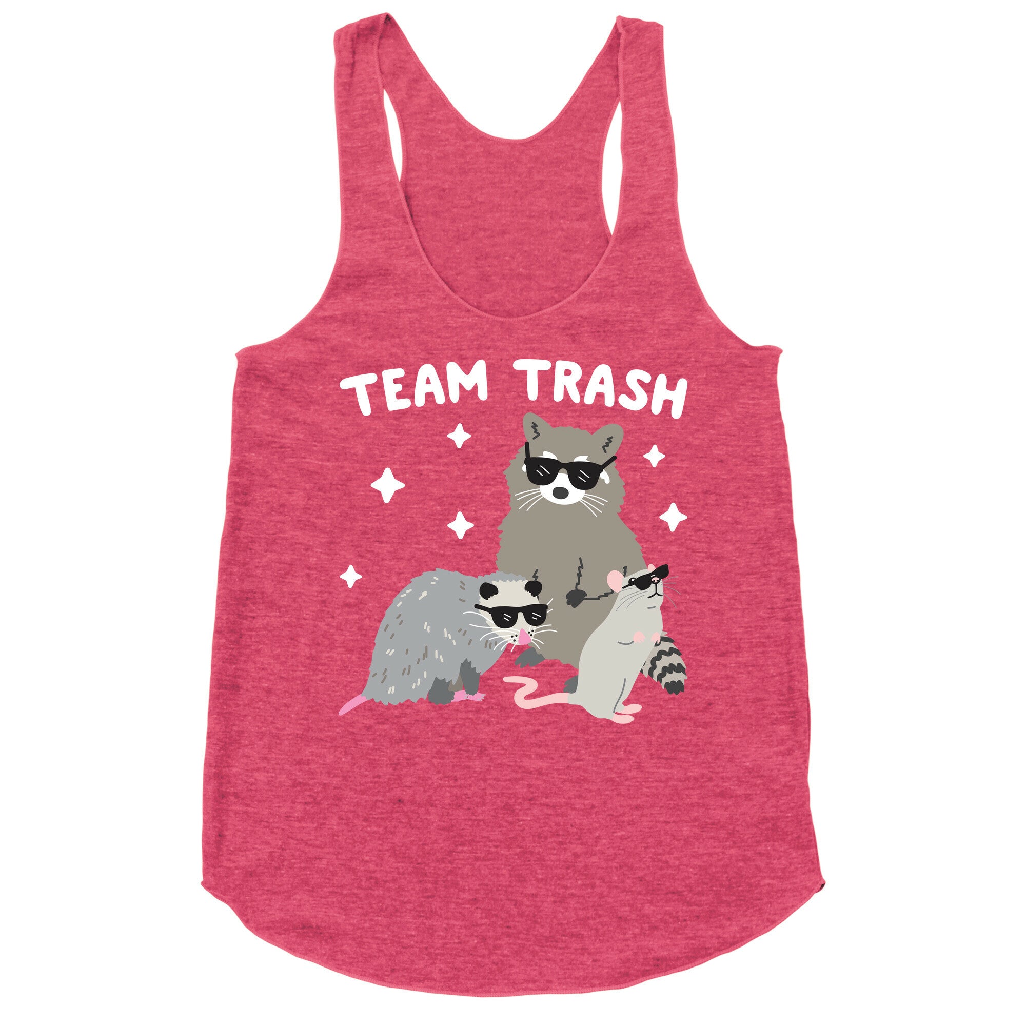 Team Trash Opossum Raccoon Rat Racerback Tank