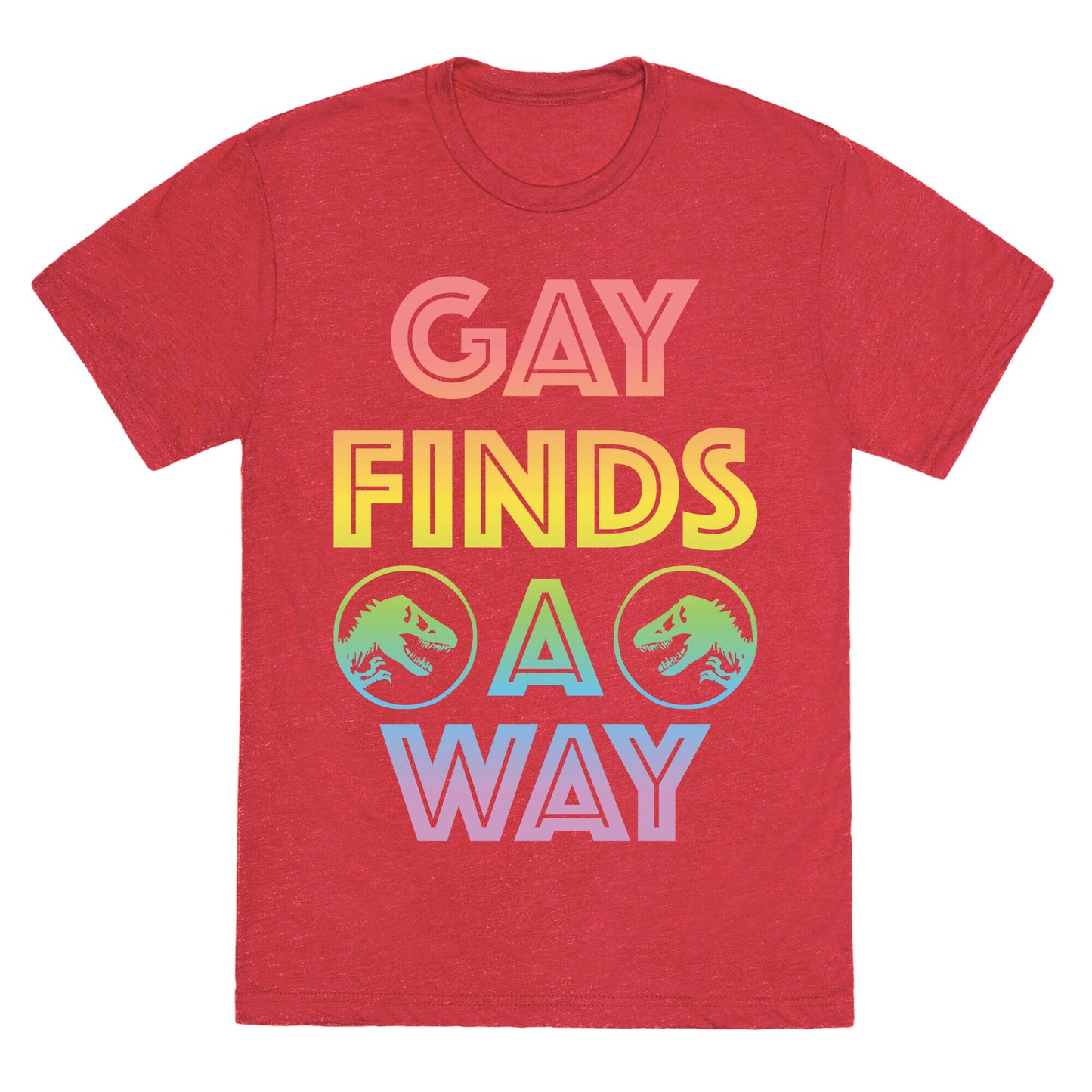 Gay Finds A Way Jurassic Park Parody Unisex Triblend Tee