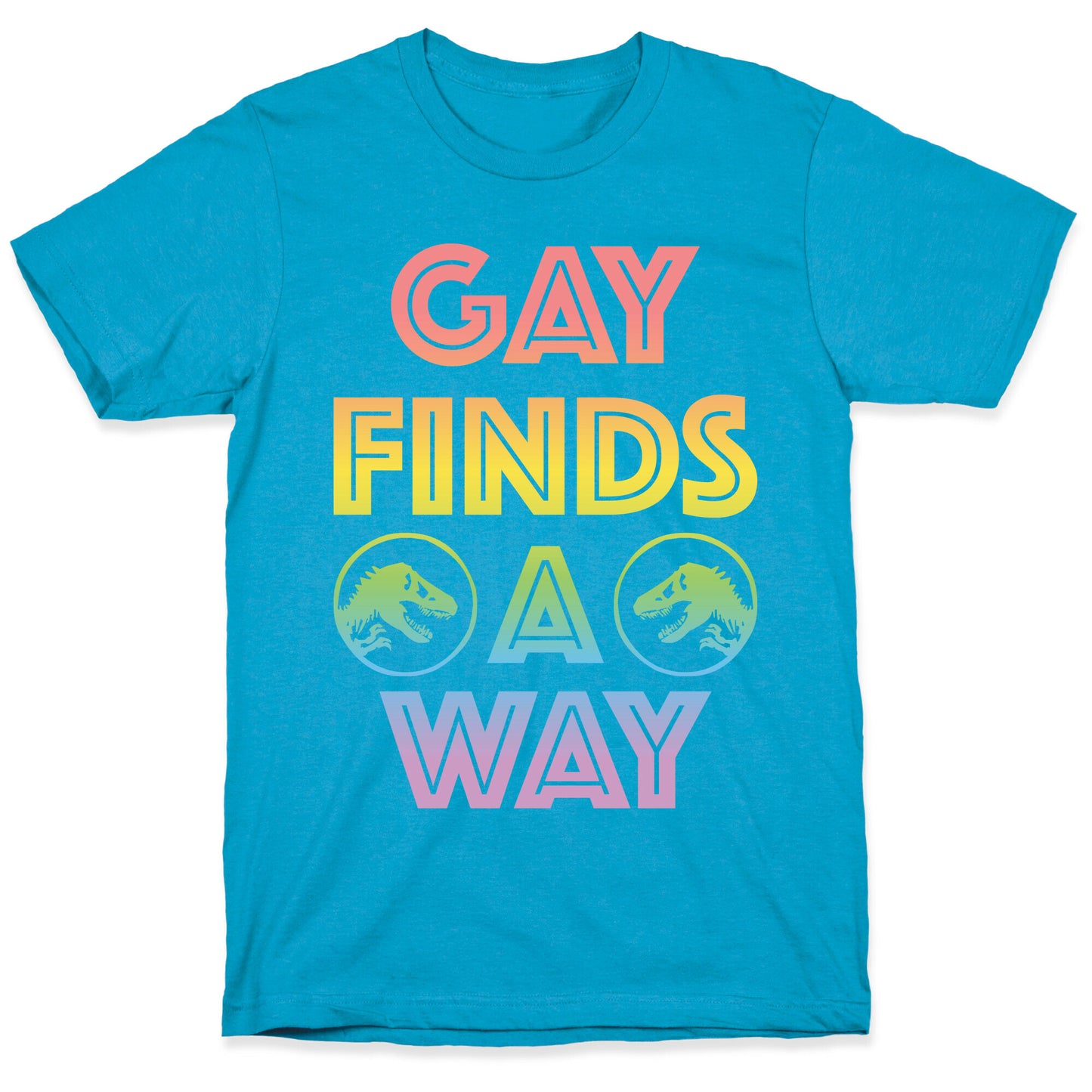 Gay Finds A Way Jurassic Park Parody Unisex Triblend Tee