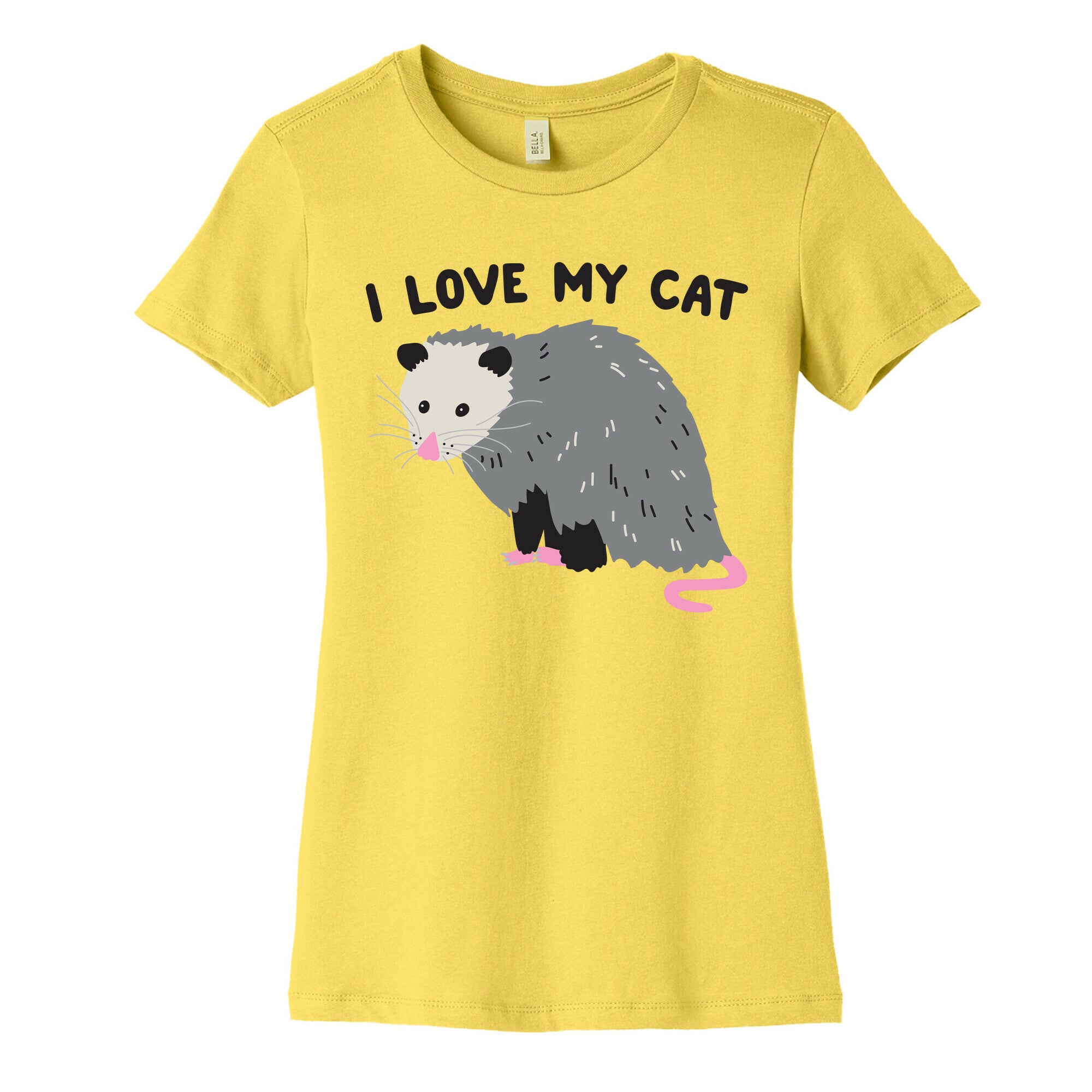 I Love My Cat Opossum Women's Cotton Tee
