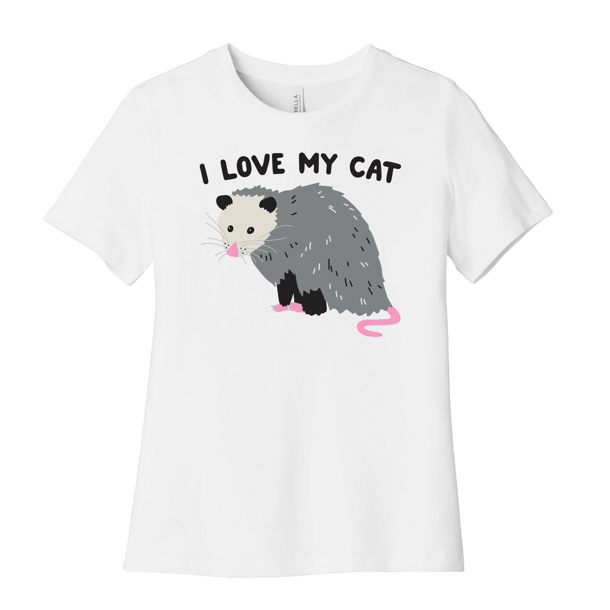 I Love My Cat Opossum Women's Cotton Tee