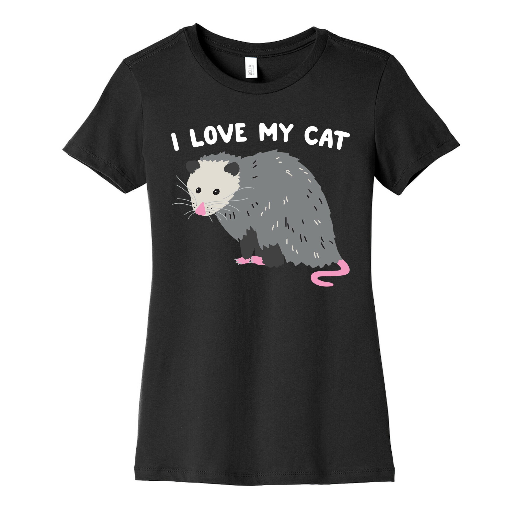 I Love My Cat Opossum Women's Cotton Tee